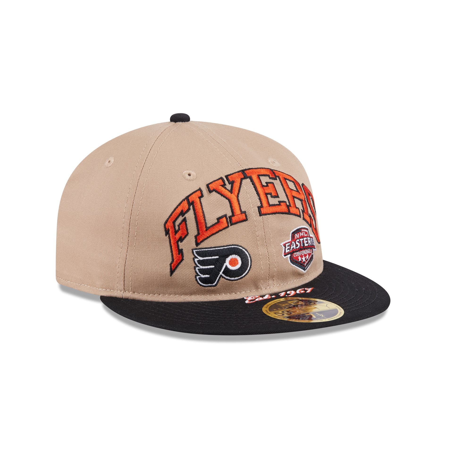 Philadelphia Flyers Camel Retro Crown 59FIFTY Fitted Hat - Image 3