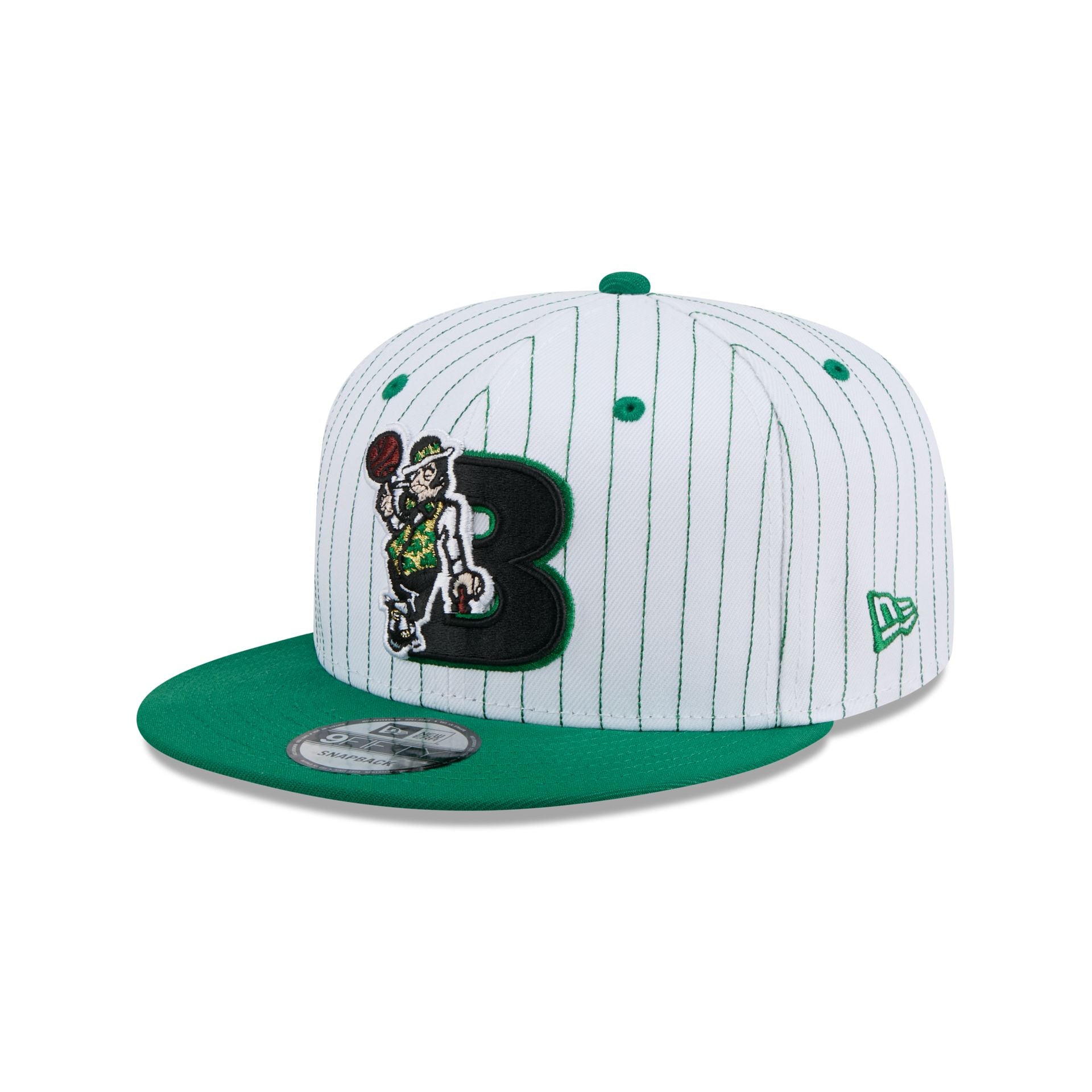 Boston Celtics Deceptor Pinstripe 9FIFTY Snapback Hat - Image 3
