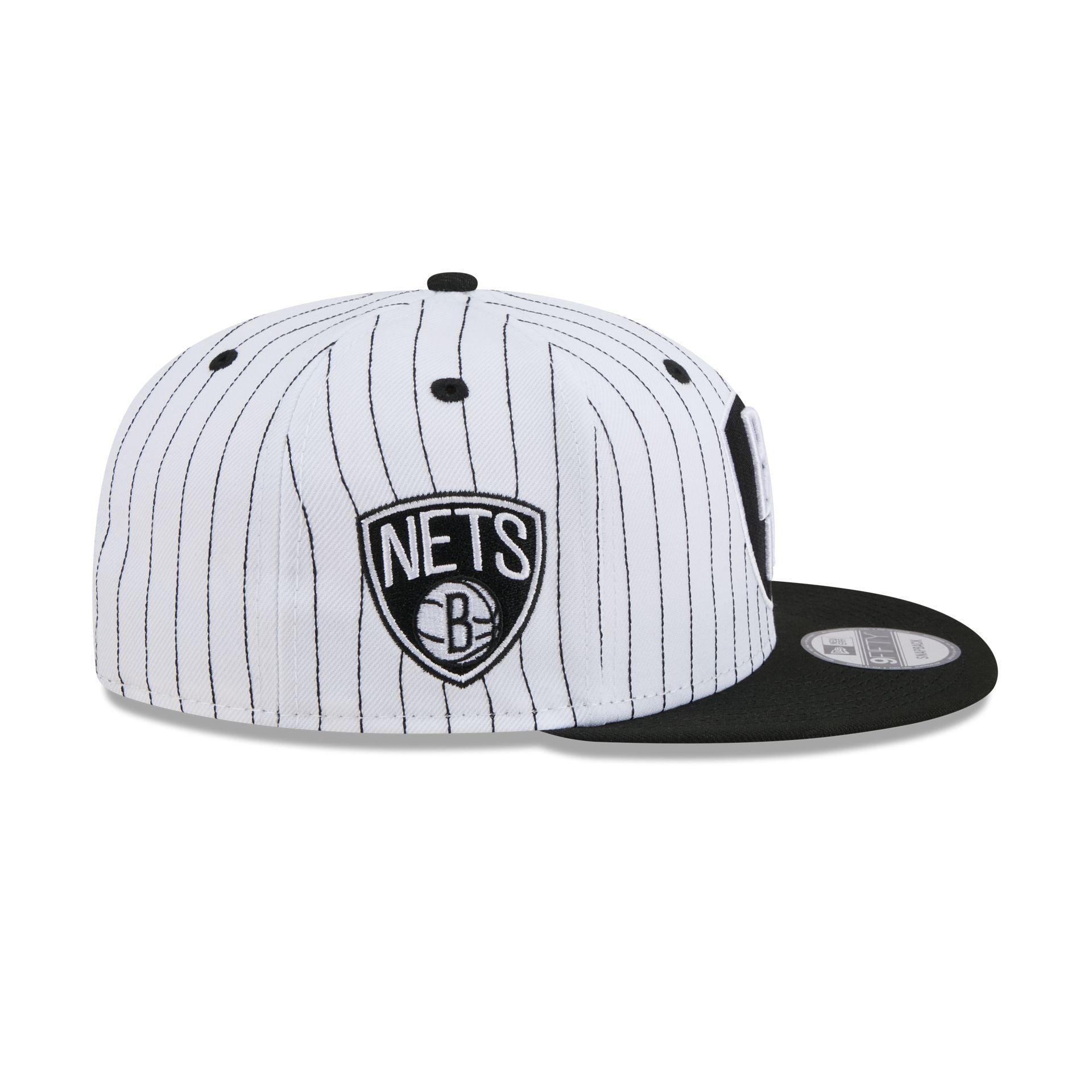 Brooklyn Nets Deceptor Pinstripe 9FIFTY Snapback Hat - Image 4