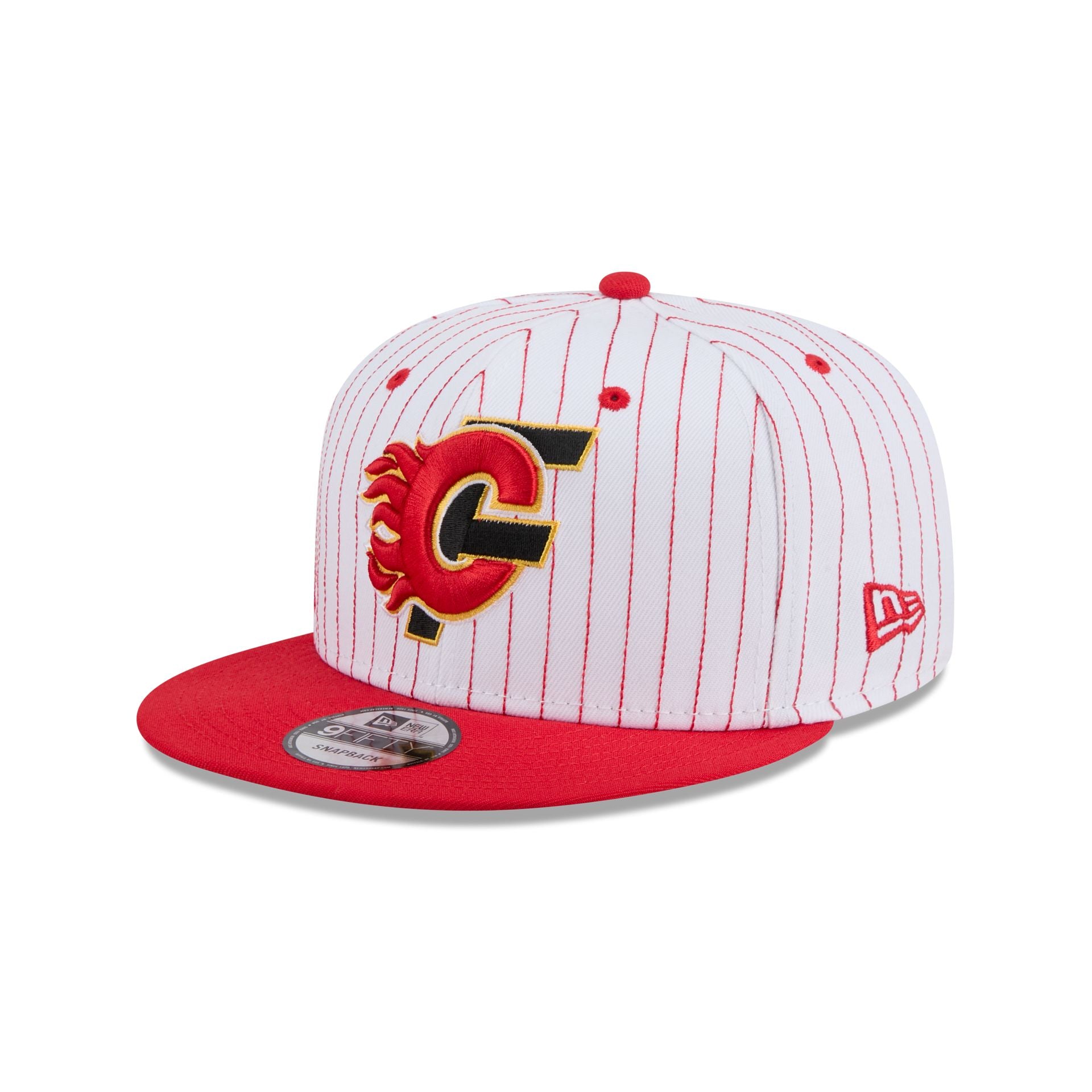 Calgary Flames Deceptor Pinstripe 9FIFTY Snapback Hat - Image 3