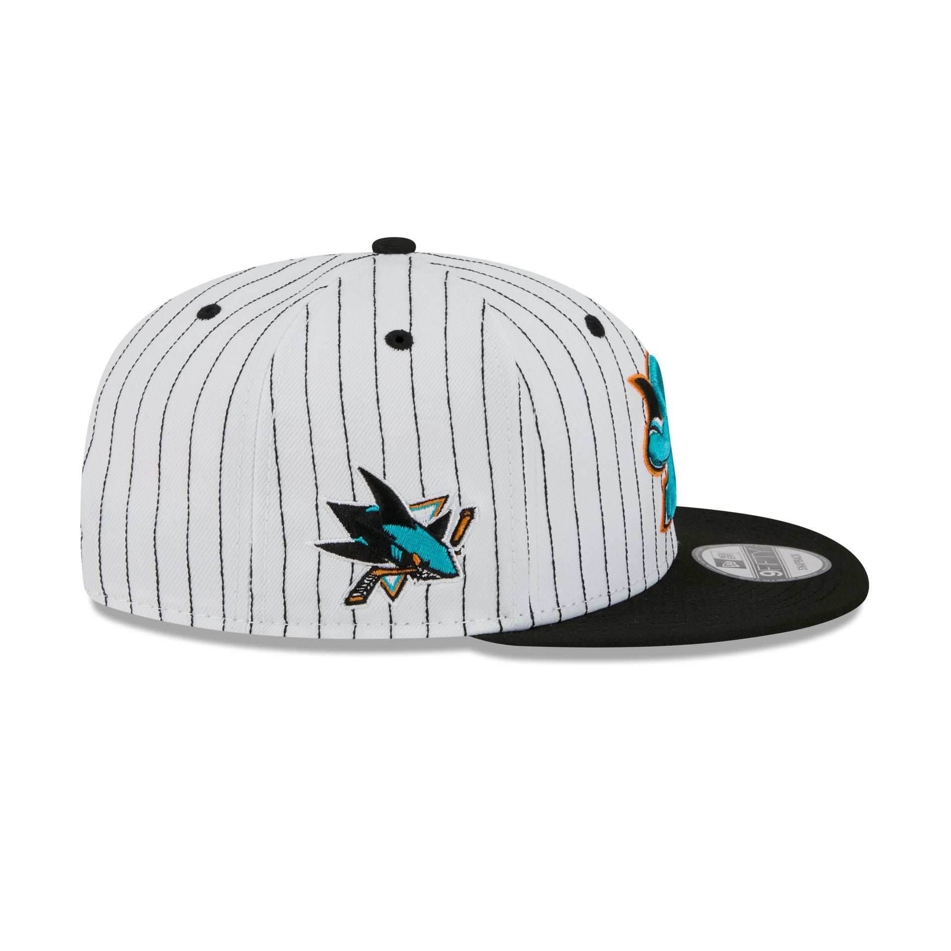 San Jose Sharks Deceptor Pinstripe 9FIFTY Snapback Hat - Image 4