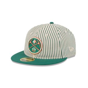 Just Caps Seersucker Denver Nuggets Retro Crown 59FIFTY Fitted Hat