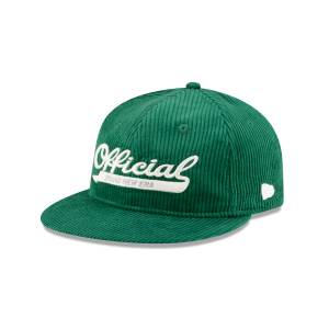 New Era Branded Official Corduroy Kelly Green Retro Crown 9FIFTY Snapback Hat