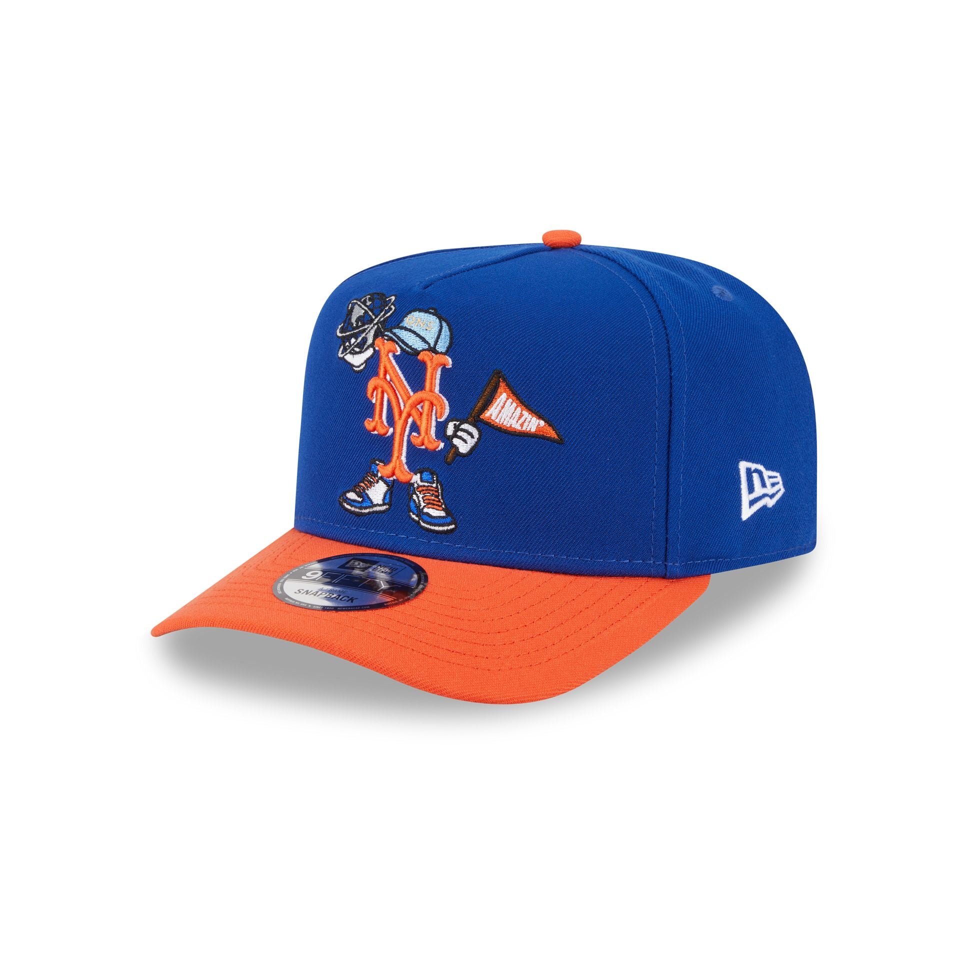 New York Mets Cartoon 9FIFTY A-Frame Snapback Hat - Image 3