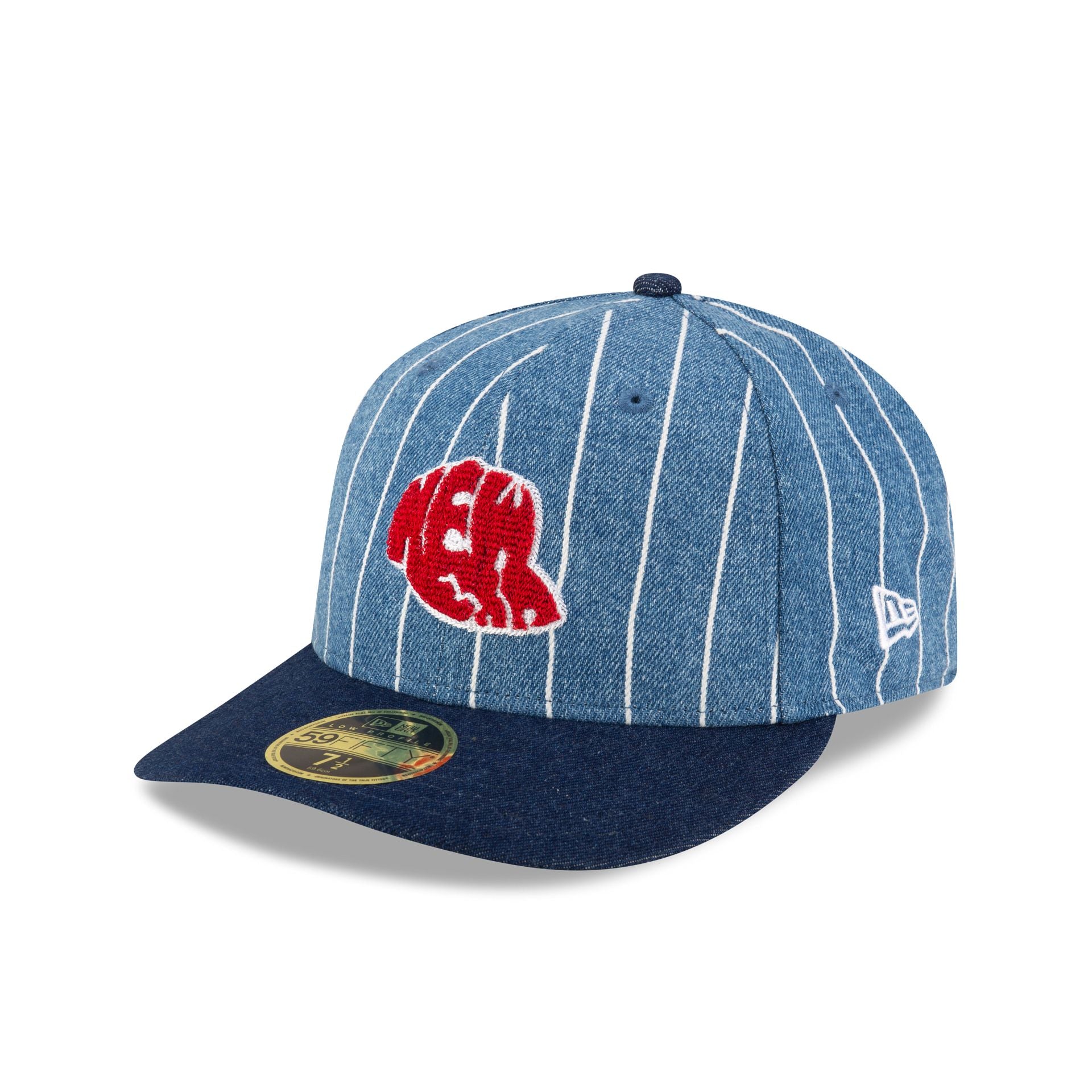 New Era Cap Denim Pinstripe Low Profile 59FIFTY Fitted Hat