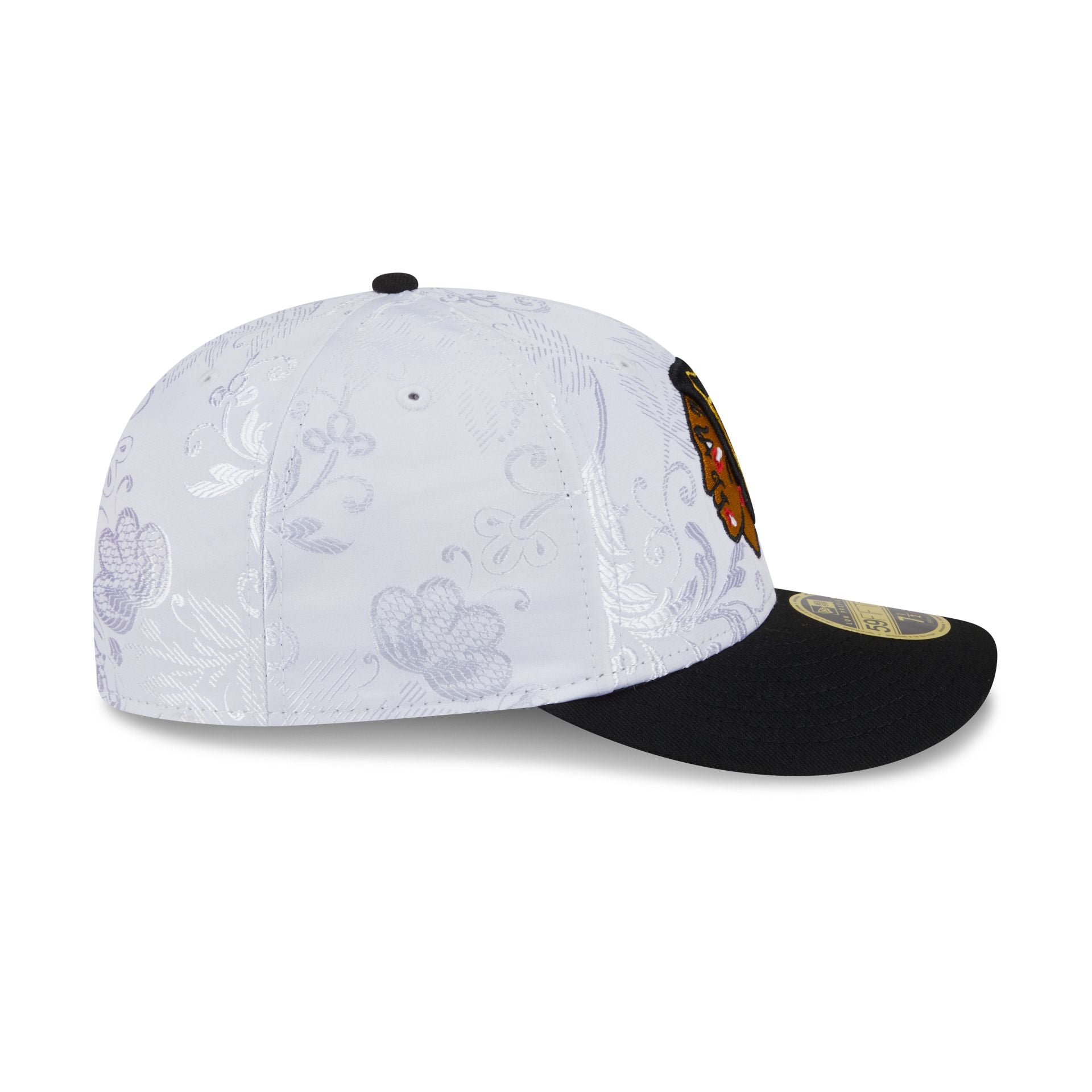 Chicago Blackhawks Floral Shine Low Profile 59FIFTY Fitted Hat - Image 5