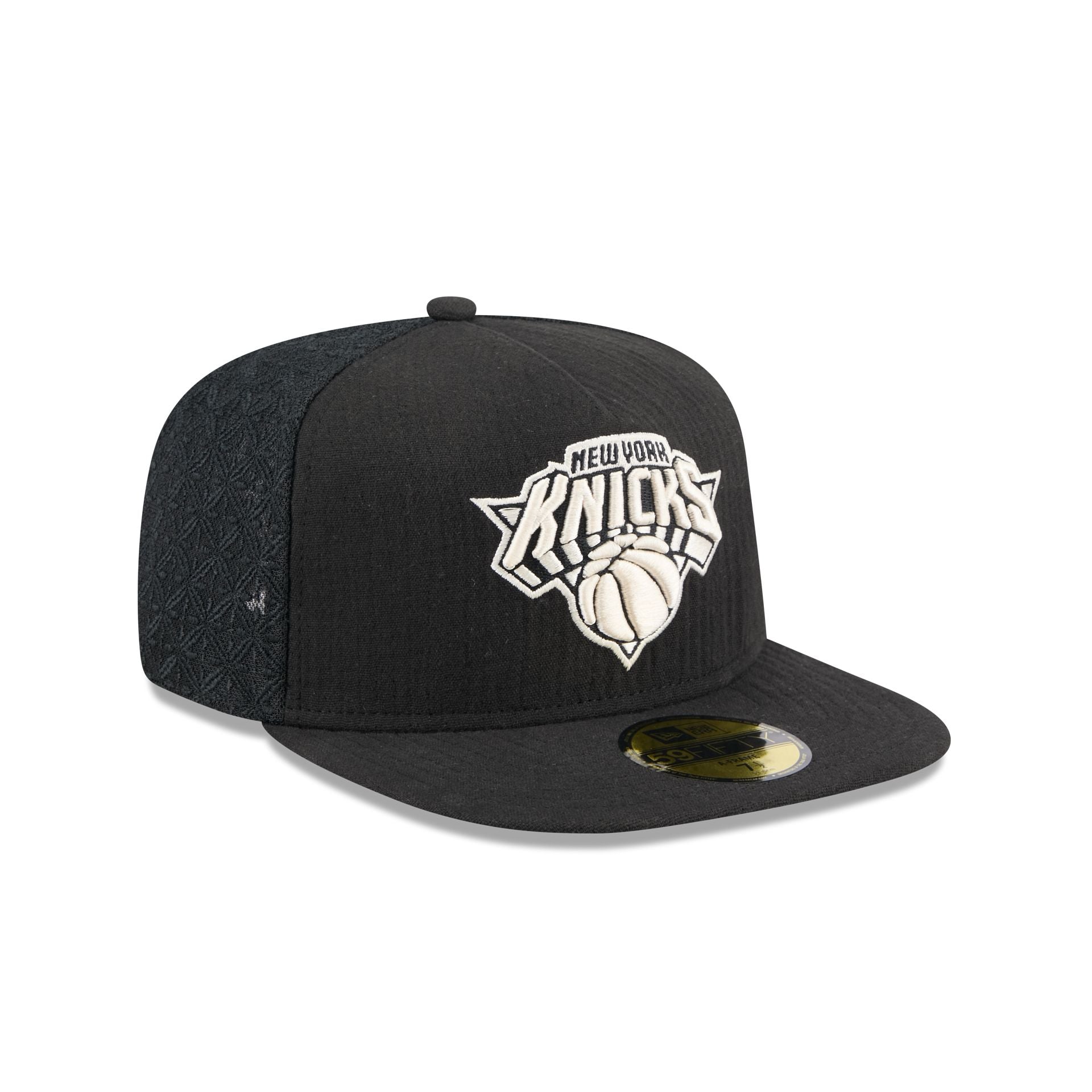 New York Knicks Black Mesh 59FIFTY A-Frame Fitted Hat - Image 3