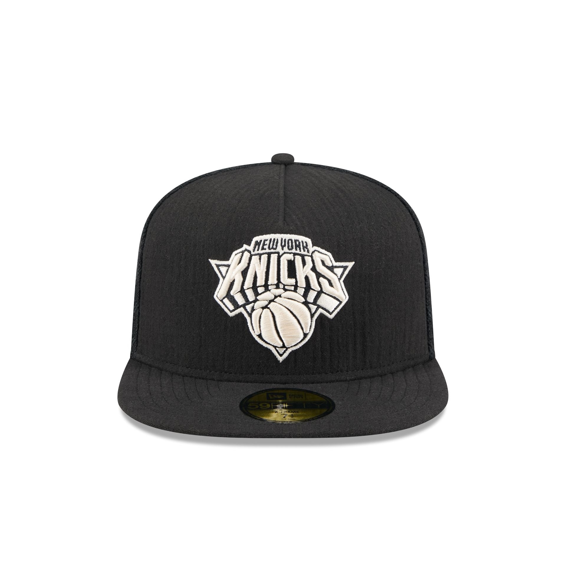 New York Knicks Black Mesh 59FIFTY A-Frame Fitted Hat - Image 2