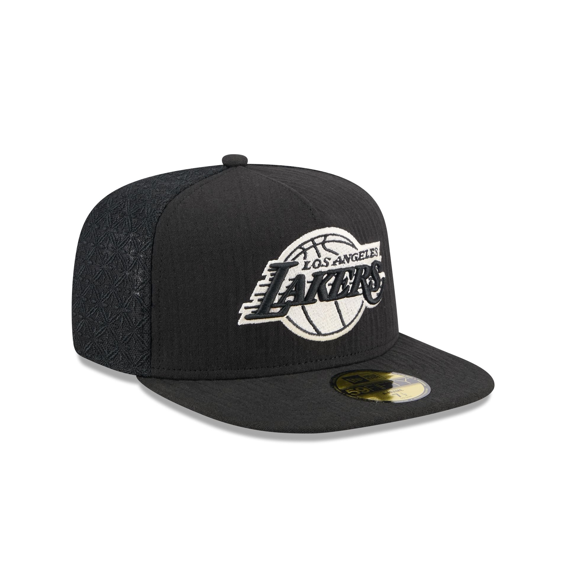 Los Angeles Lakers Black Mesh 59FIFTY A-Frame Fitted Hat - Image 3