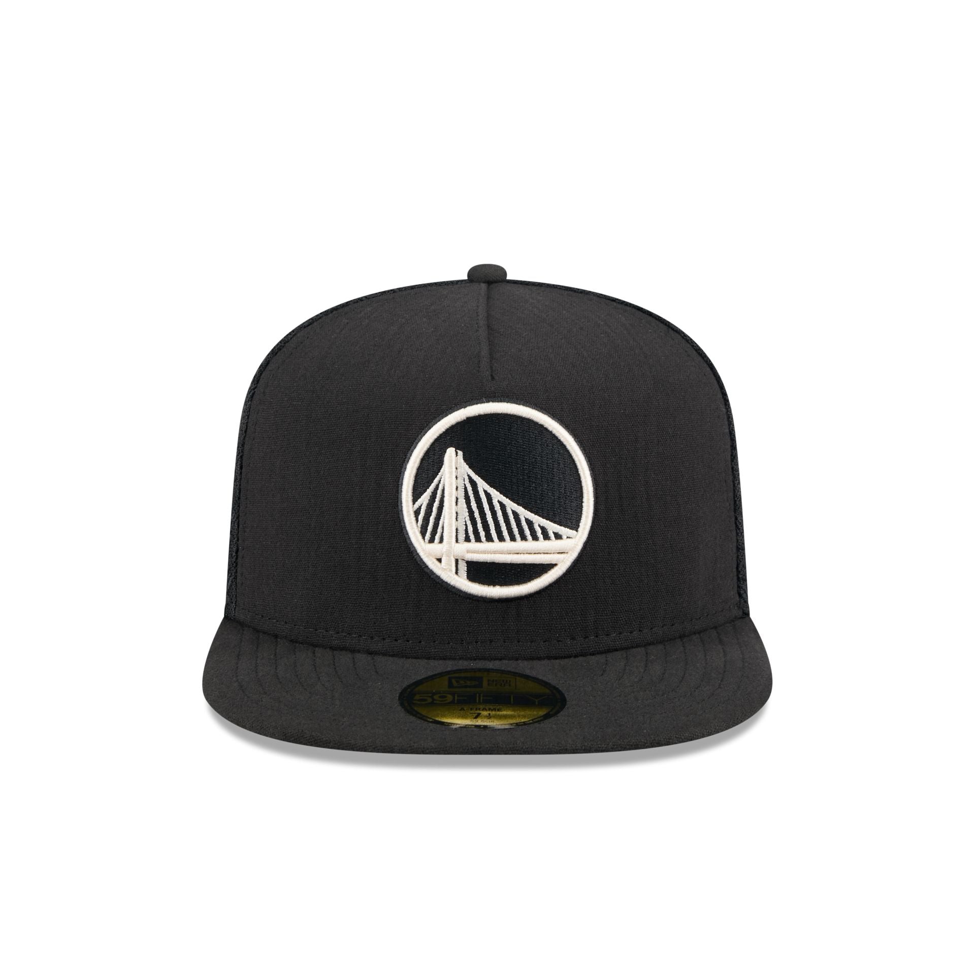 Golden State Warriors Black Mesh 59FIFTY A-Frame Fitted Hat - Image 2