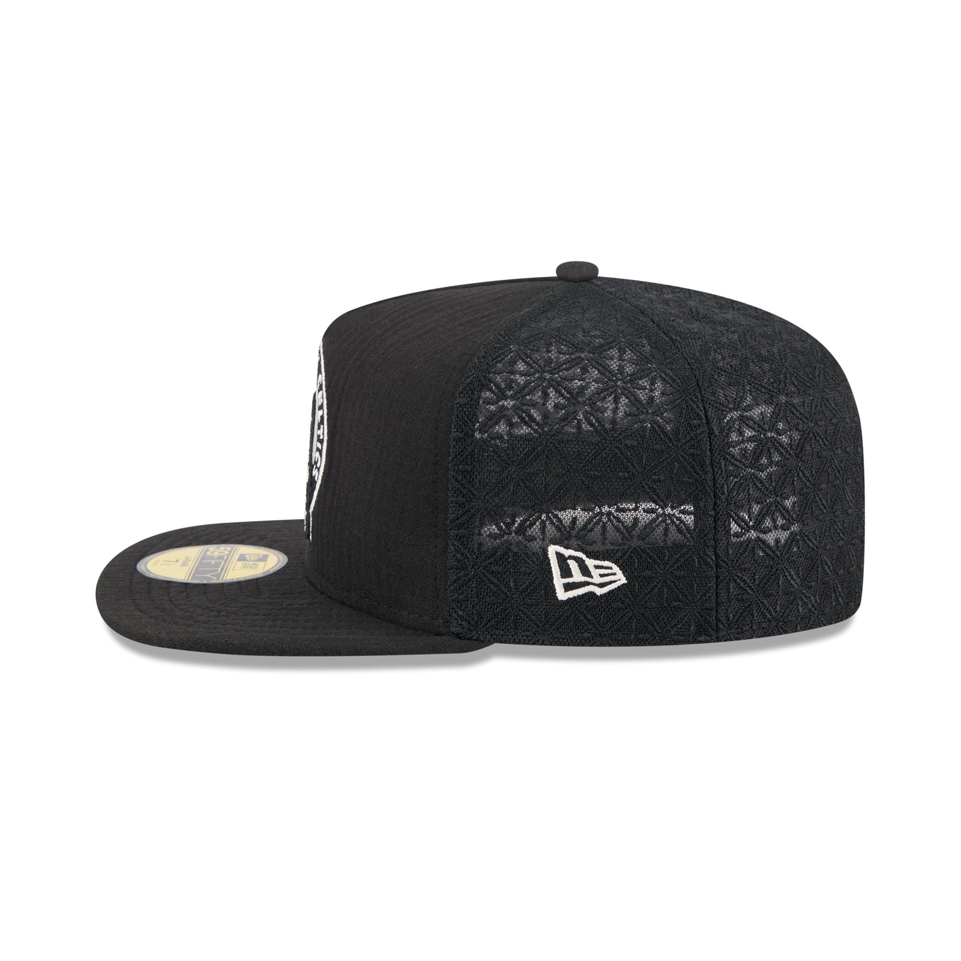 Boston Celtics Black Mesh 59FIFTY A-Frame Fitted Hat - Image 4