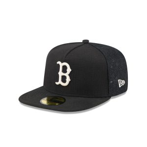Boston Red Sox Black Mesh 59FIFTY A-Frame Fitted Hat