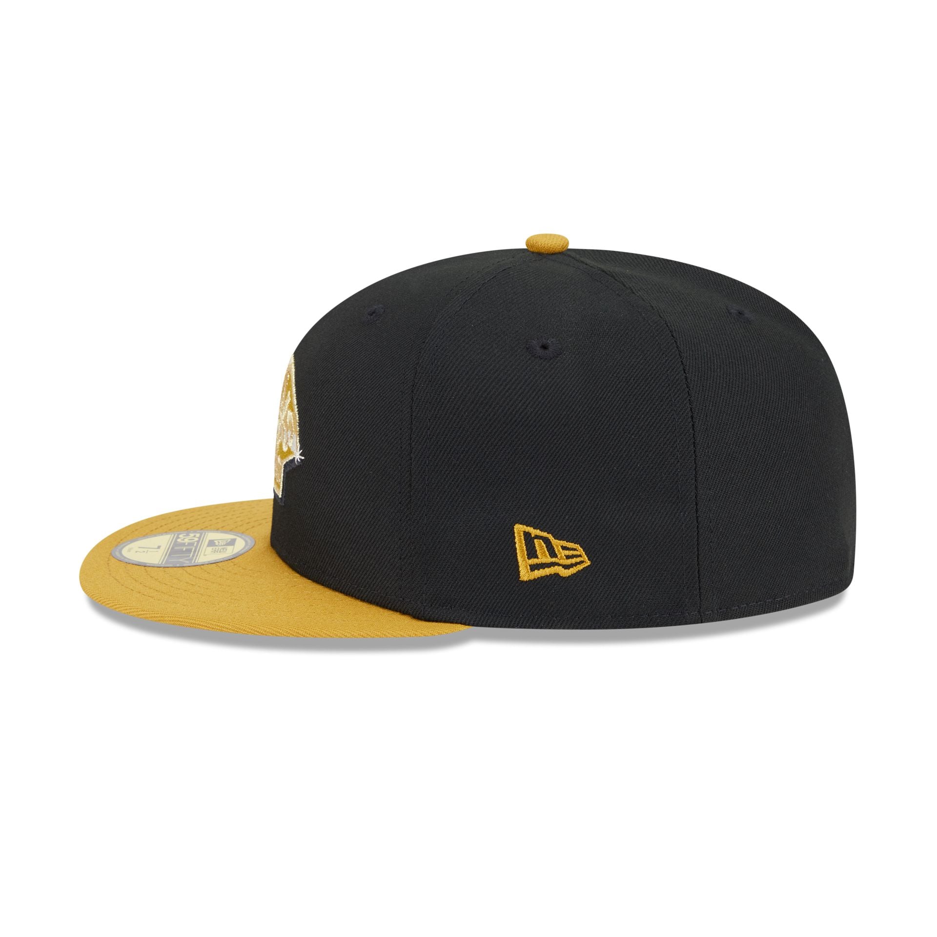 Boston Bruins Metallic Gold Logo 59FIFTY Fitted Hat - Image 4
