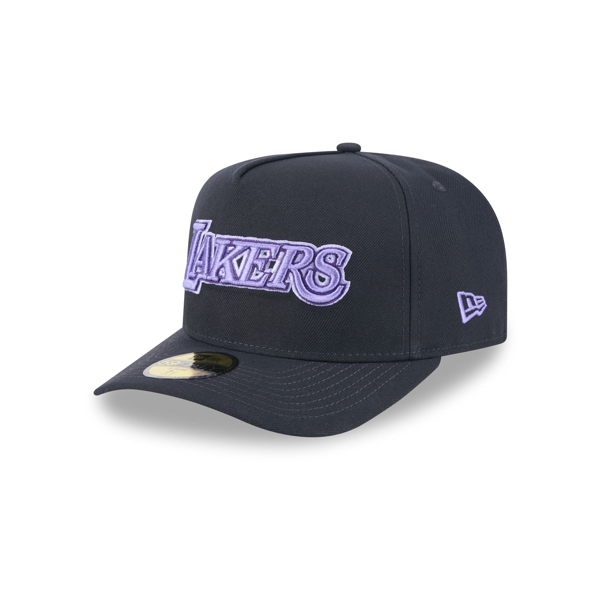 Los Angeles Lakers Navy Lavender 59FIFTY A-Frame Fitted Hat - Image 2