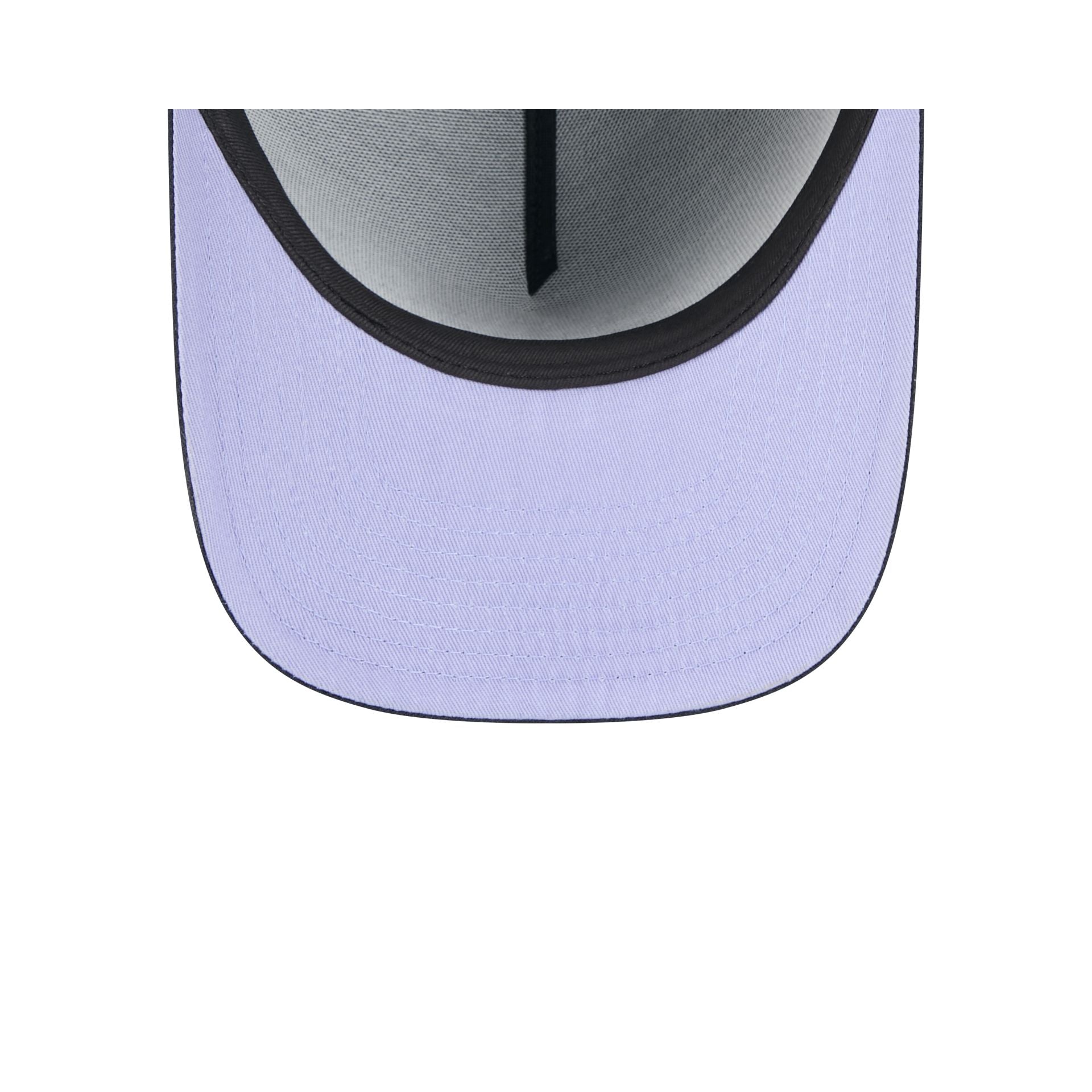 Los Angeles Lakers Navy Lavender 59FIFTY A-Frame Fitted Hat - Image 6