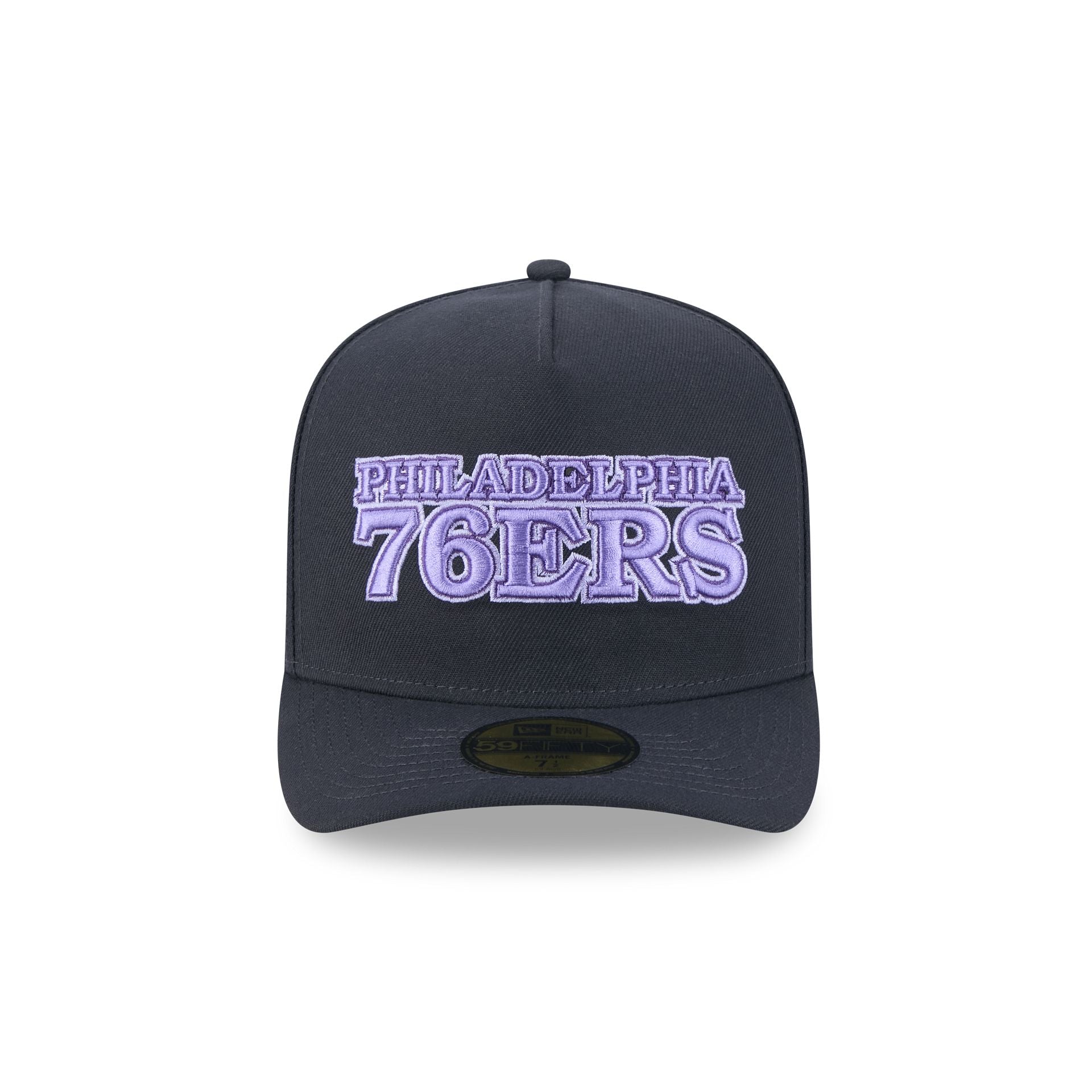 Philadelphia 76ers Navy Lavender 59FIFTY A-Frame Fitted Hat - Image 2