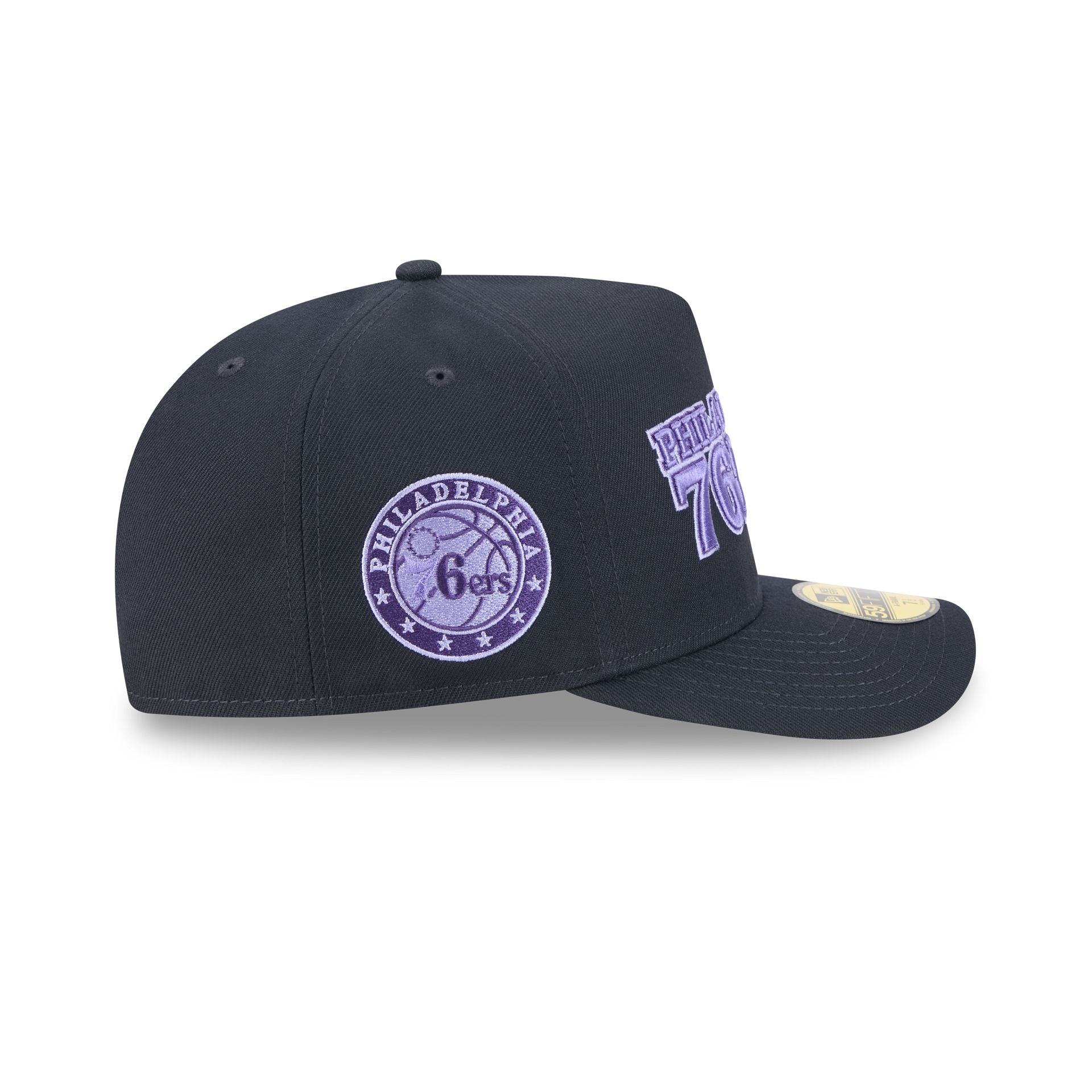 Philadelphia 76ers Navy Lavender 59FIFTY A-Frame Fitted Hat - Image 3