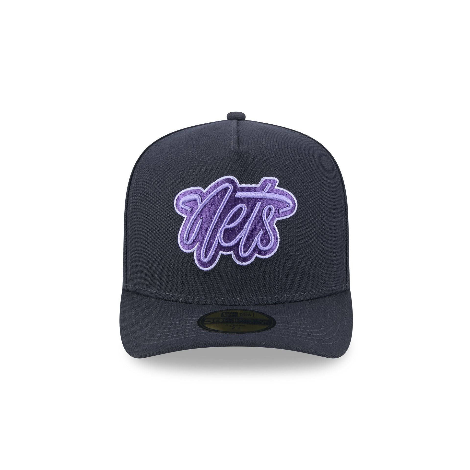 Brooklyn Nets Navy Lavender 59FIFTY A-Frame Fitted Hat - Image 2