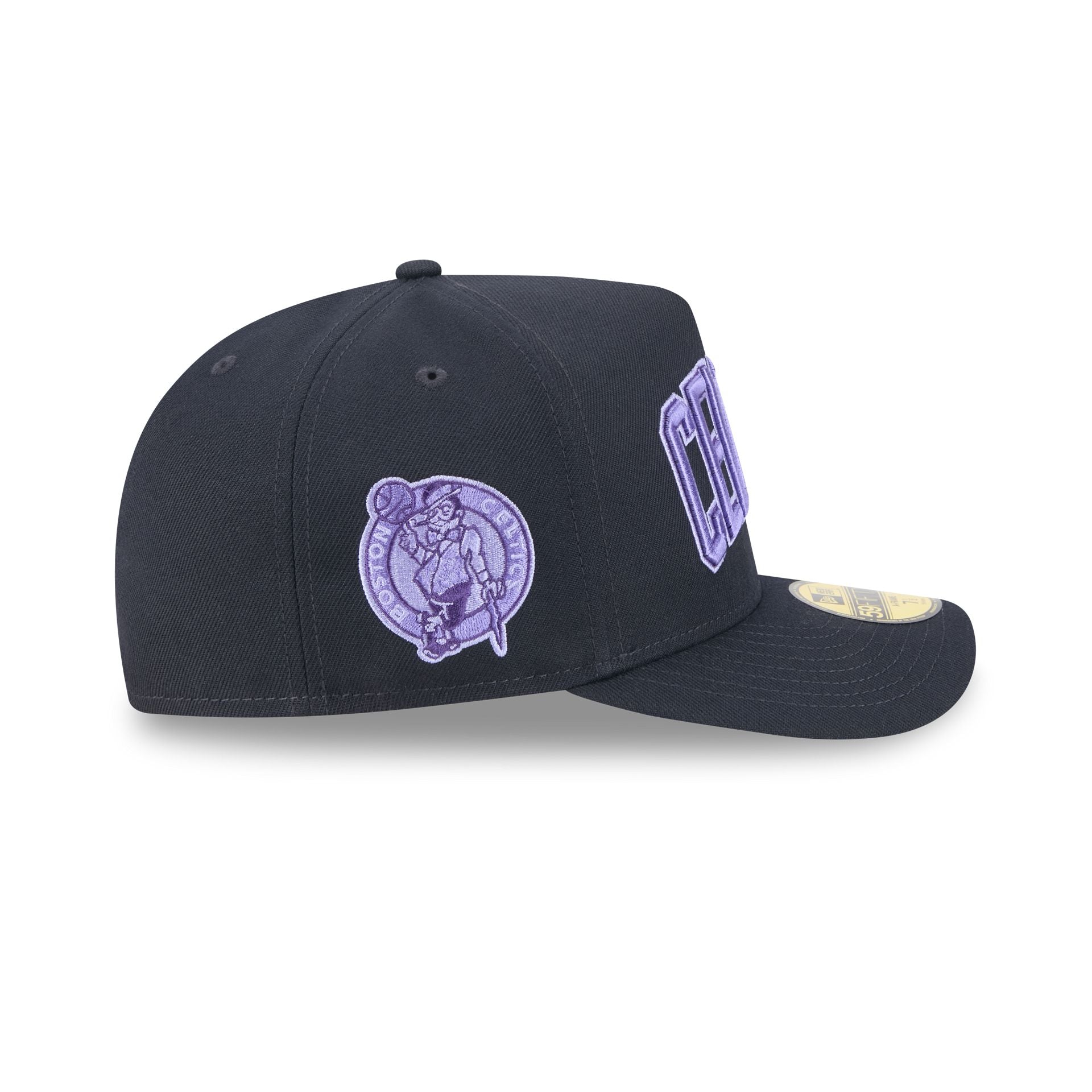 Boston Celtics Navy Lavender 59FIFTY A-Frame Fitted Hat - Image 4