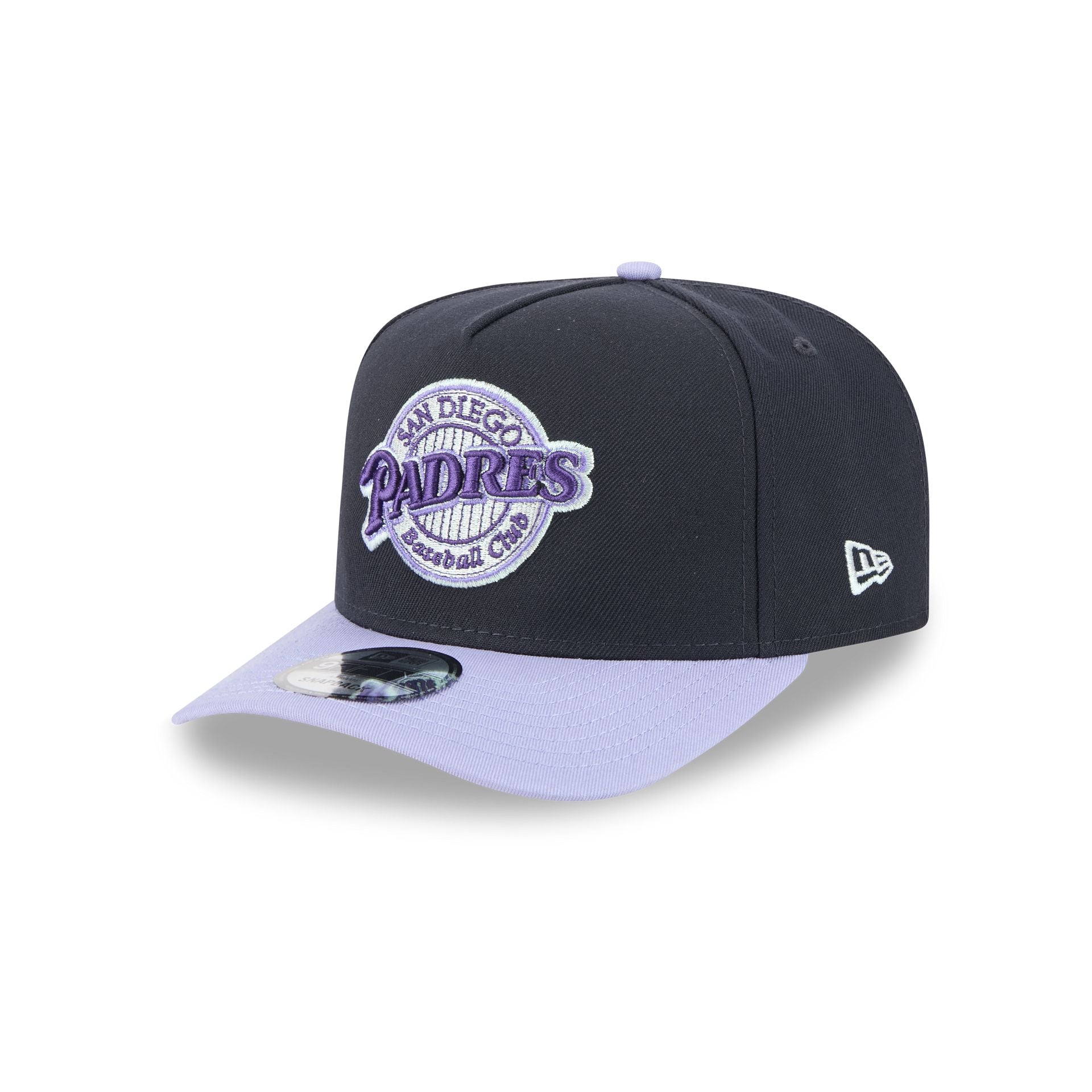 San Diego Padres Navy Lavender 9FIFTY A-Frame Snapback Hat - Image 3