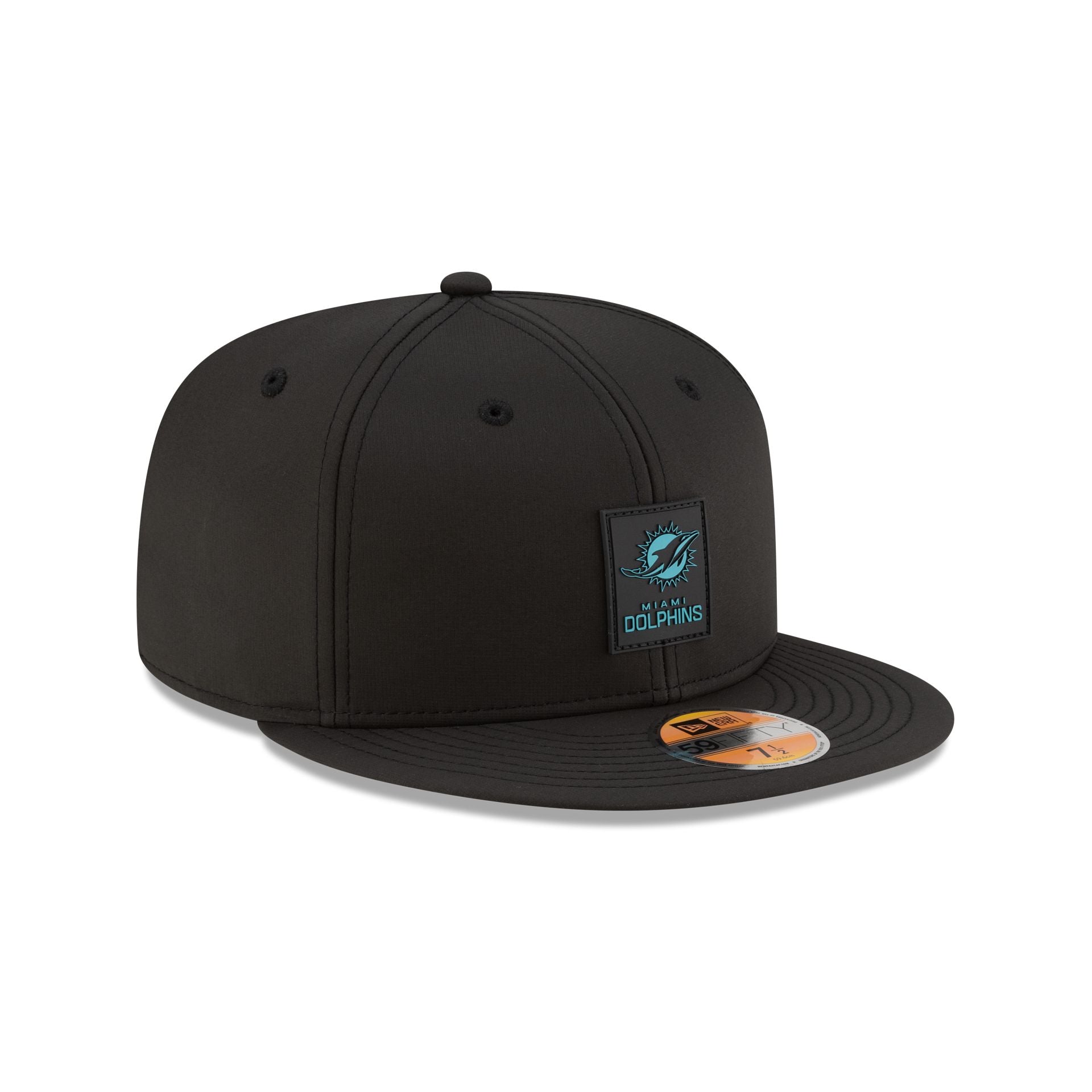 Miami Dolphins 2025 Sideline Hot Weather Black 59FIFTY Fitted Hat - Image 3