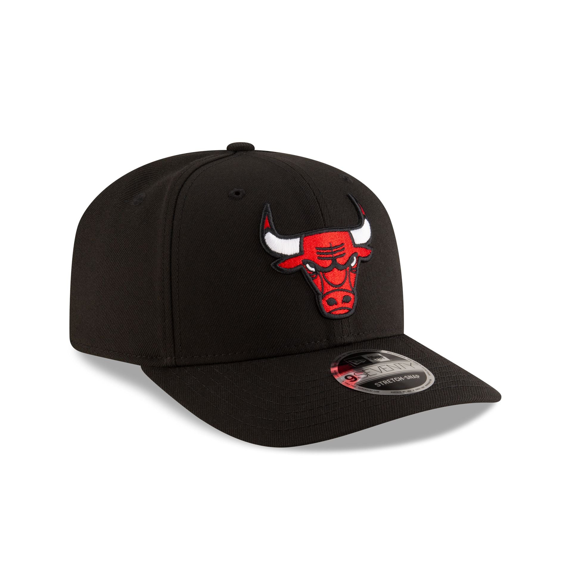 Chicago Bulls Team Black 9SEVENTY Stretch-Snap Hat - Image 3