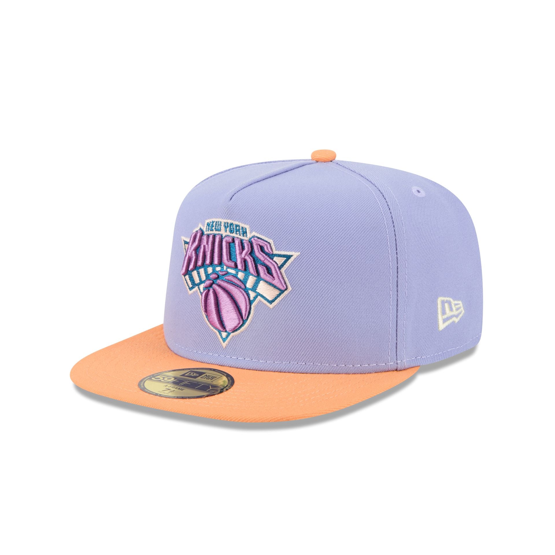 New York Knicks Lavender 59FIFTY A-Frame Fitted Hat - Image 3