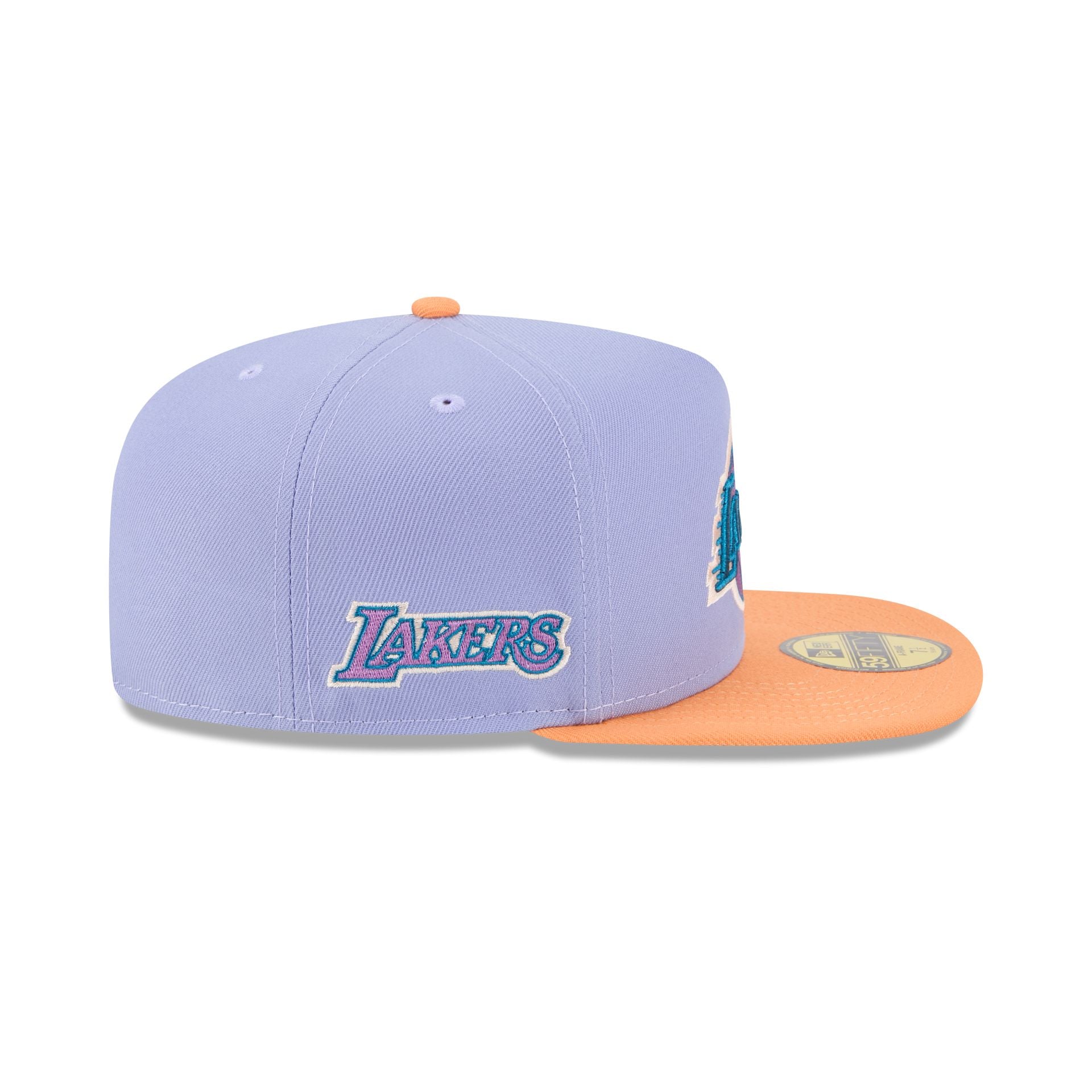Los Angeles Lakers Lavender 59FIFTY A-Frame Fitted Hat - Image 4
