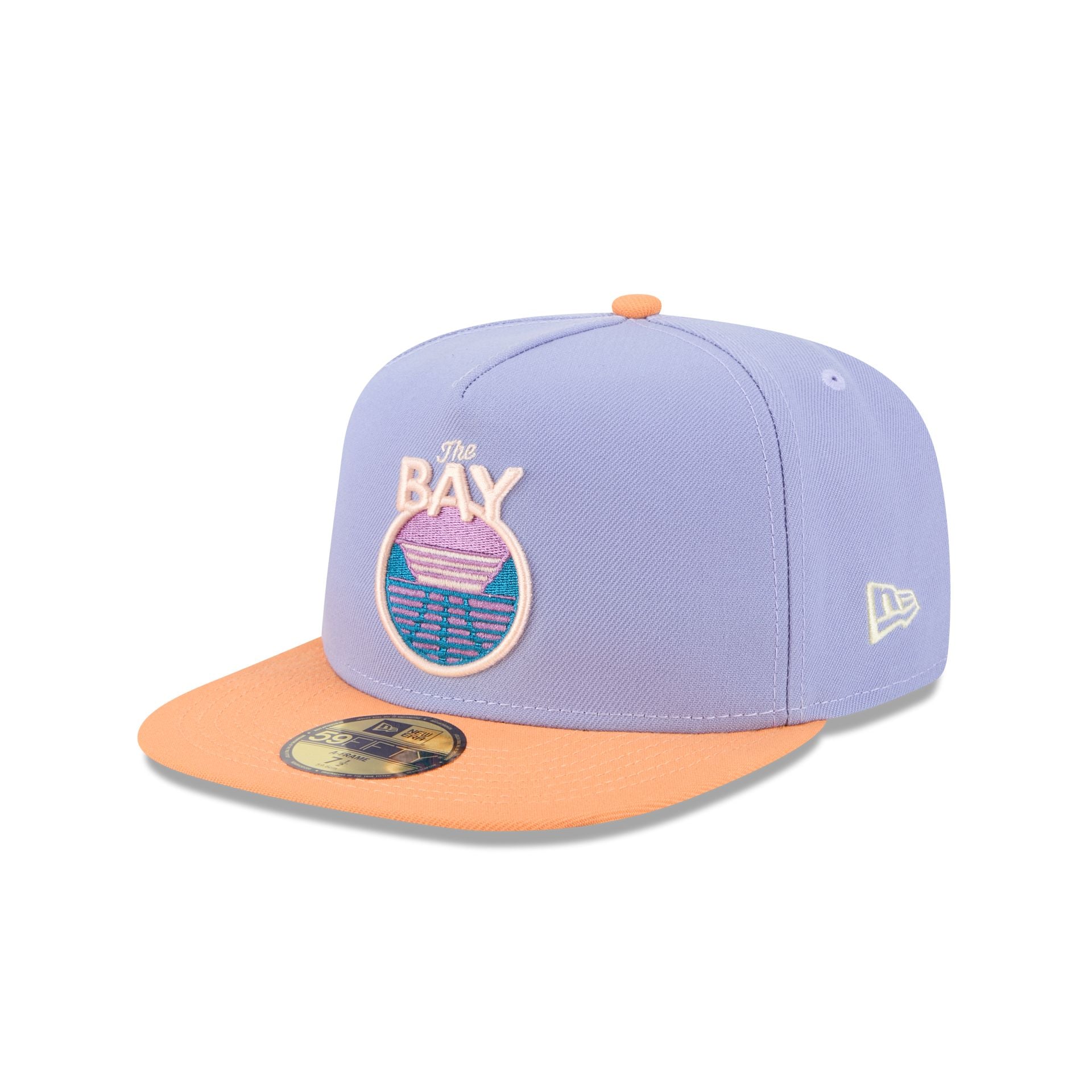 Golden State Warriors Lavender 59FIFTY A-Frame Fitted Hat - Image 3