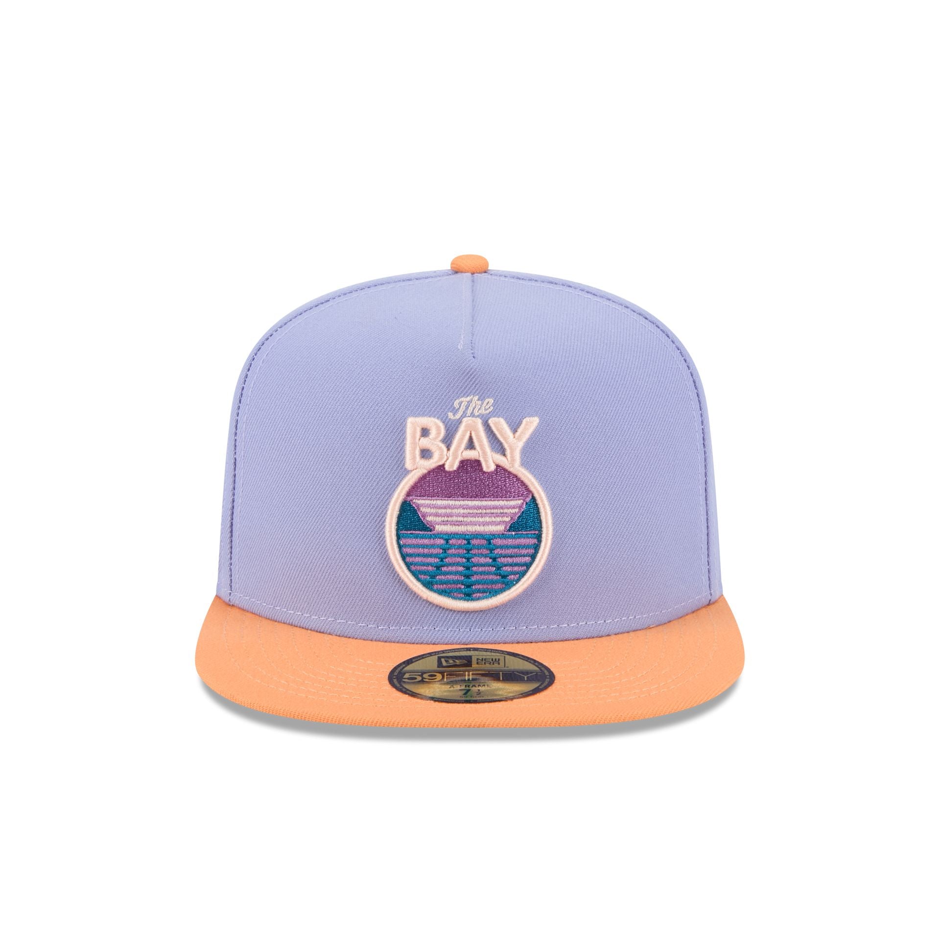 Golden State Warriors Lavender 59FIFTY A-Frame Fitted Hat - Image 2