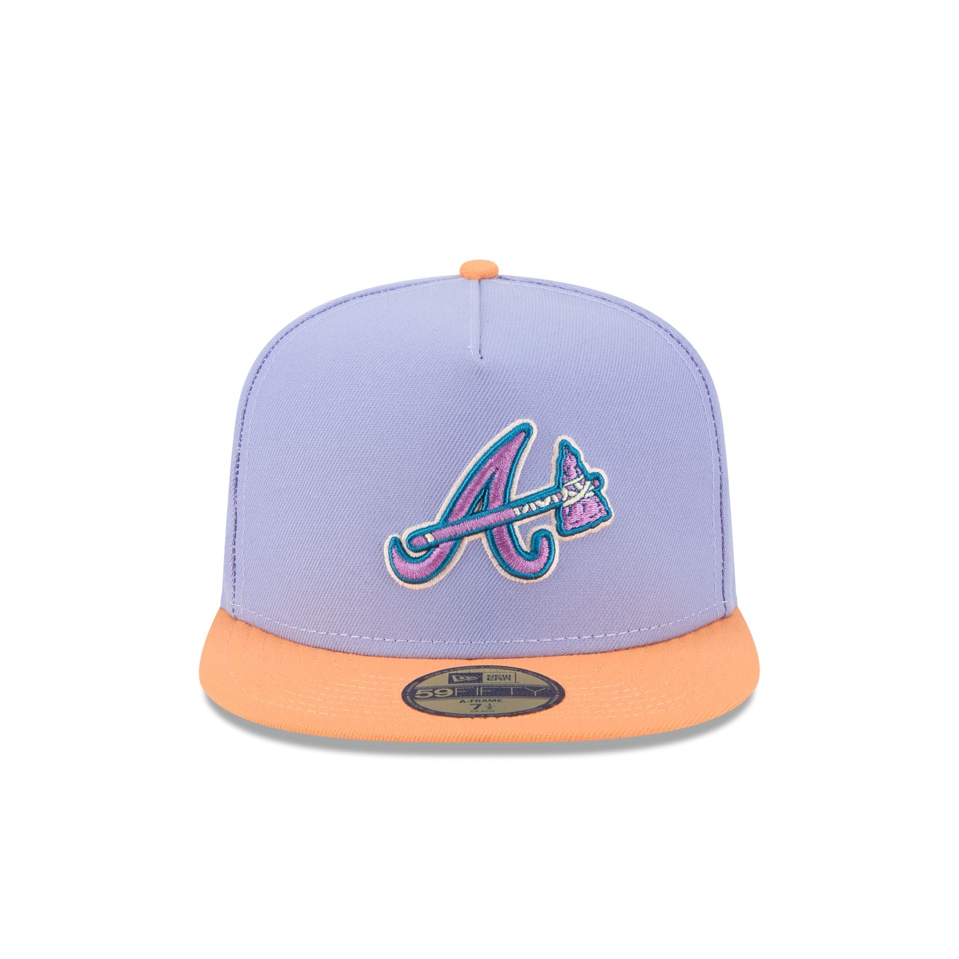 Atlanta Braves Lavender 59FIFTY A-Frame Fitted Hat - Image 2