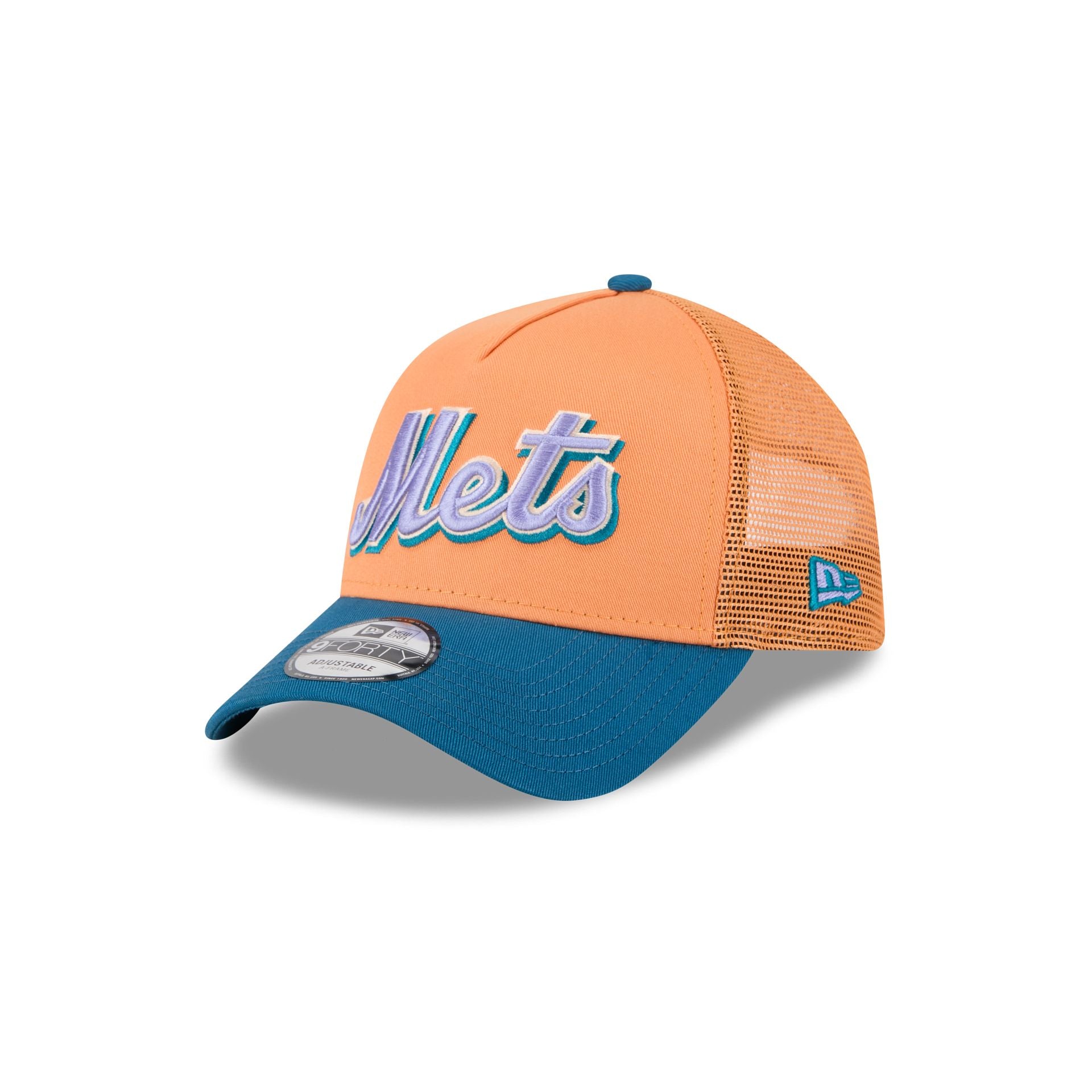 New York Mets Orange Glaze 9FORTY A-Frame Trucker Hat