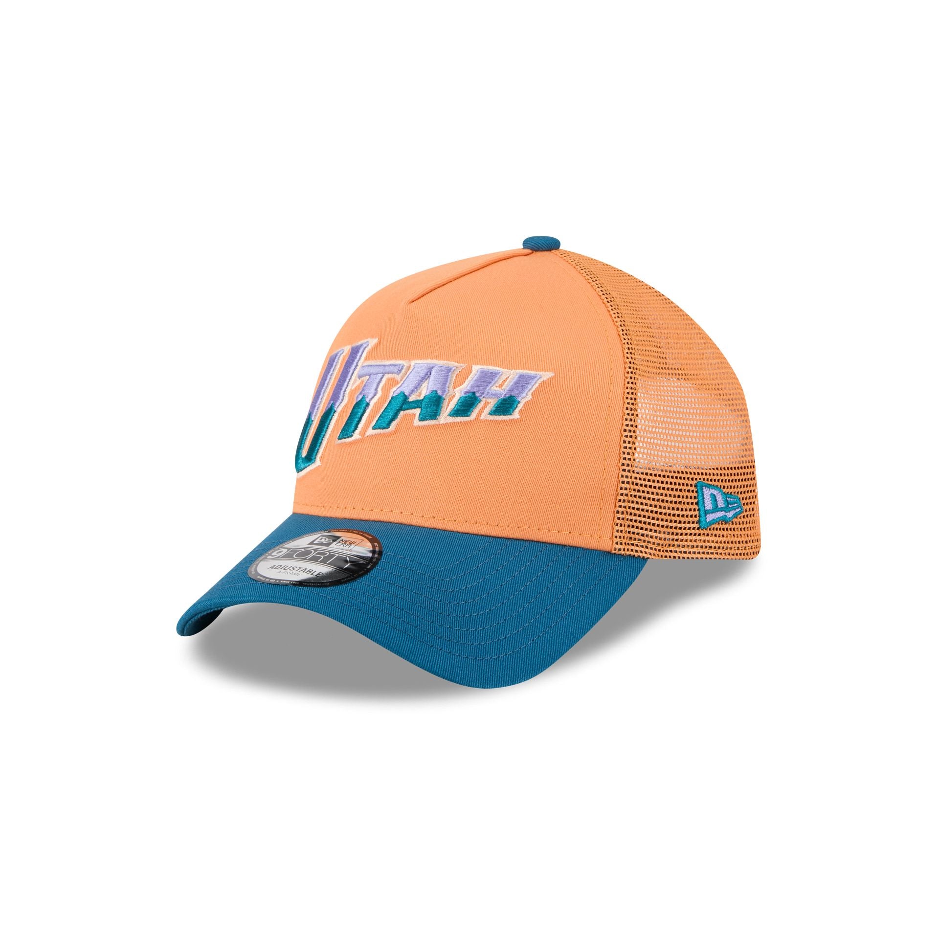 Utah Jazz Orange Glaze 9FORTY A-Frame Trucker Hat
