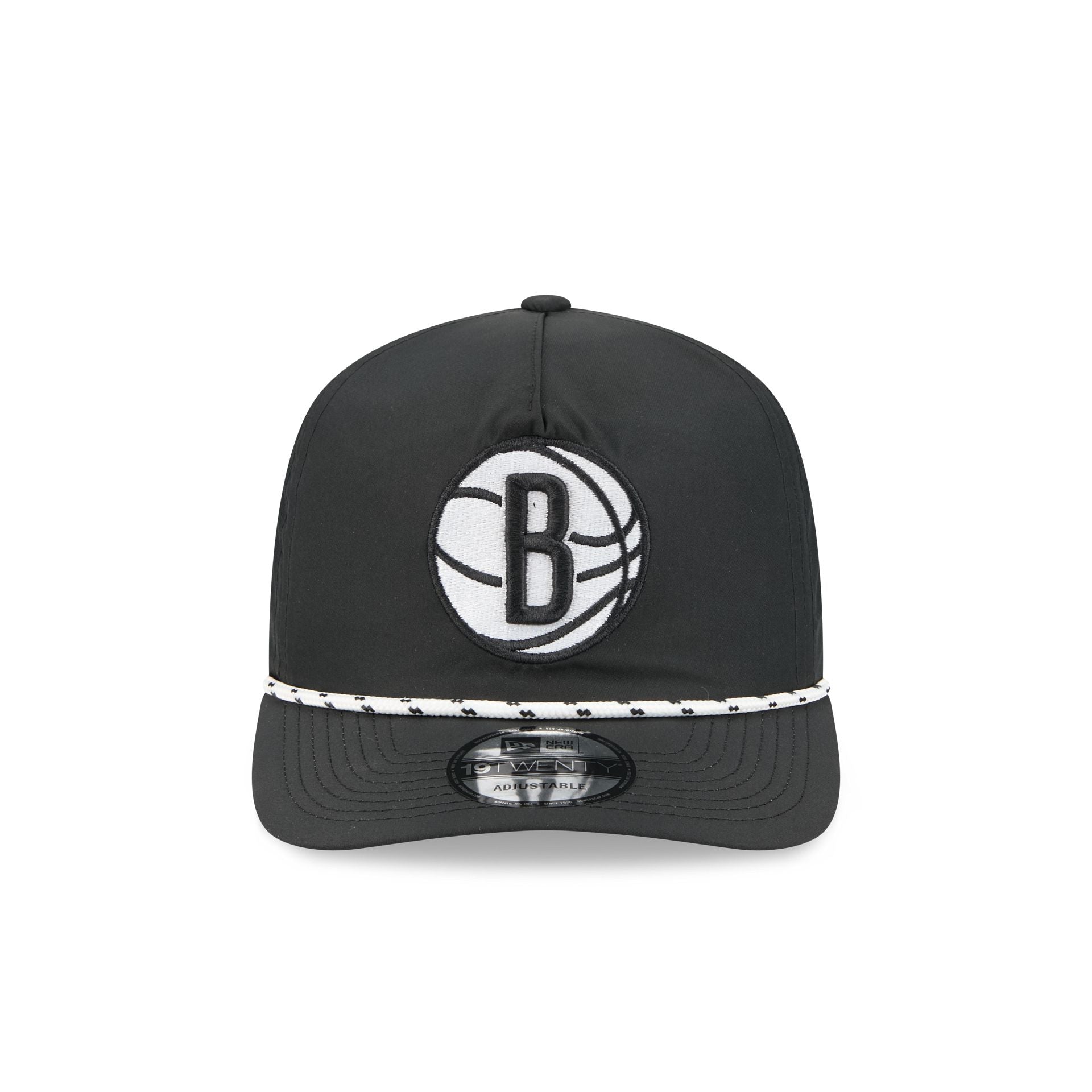 Brooklyn Nets Black and White Rope 19TWENTY Snapback Hat - Image 2