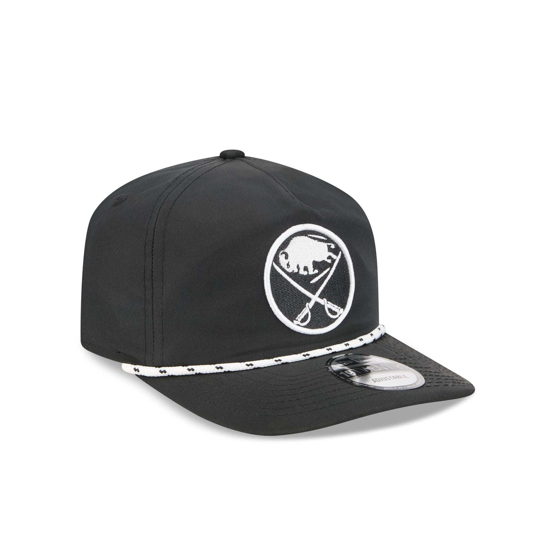 Buffalo Sabres Black and White Rope 19TWENTY Snapback Hat - Image 3