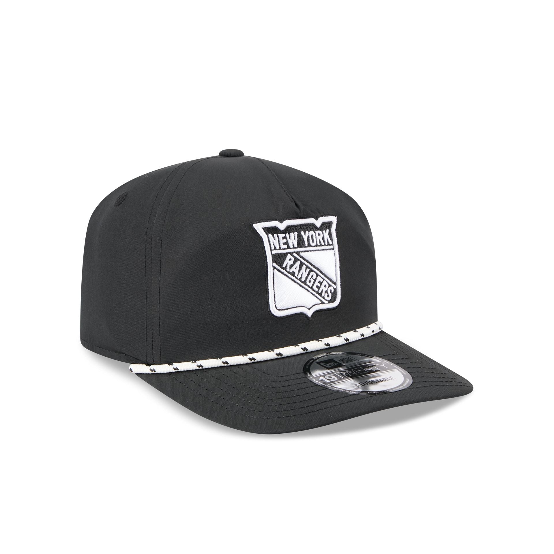 New York Rangers Black and White Rope 19TWENTY Snapback Hat - Image 3