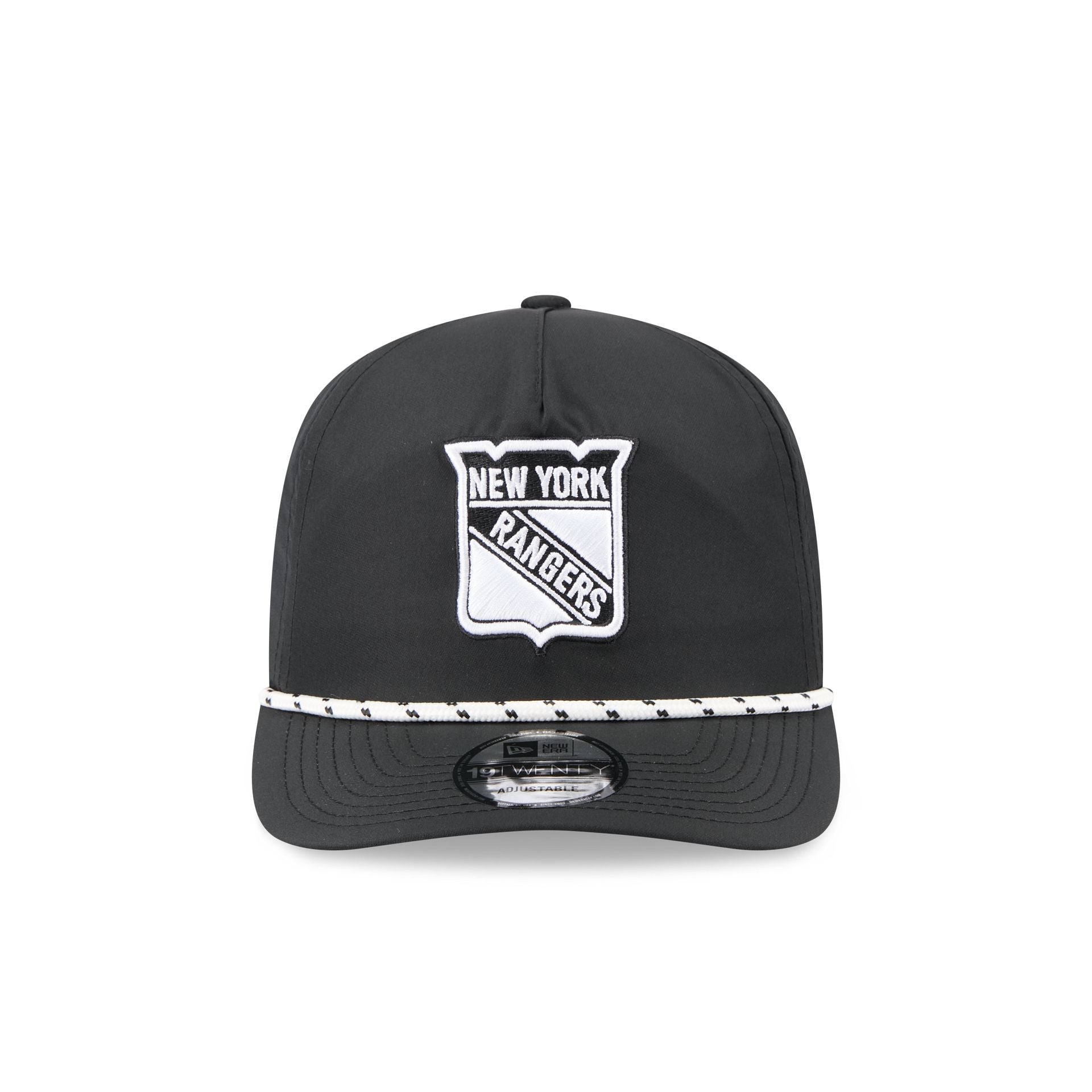 New York Rangers Black and White Rope 19TWENTY Snapback Hat - Image 2