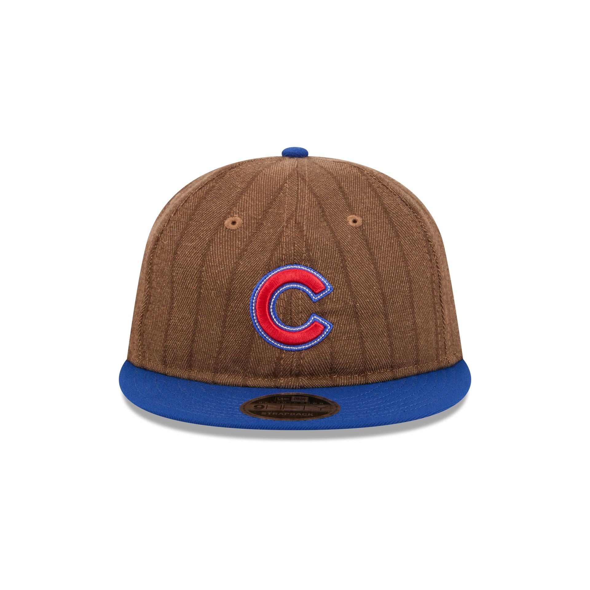 Chicago Cubs Three Looms Wool Pinstripe Retro Crown 9FIFTY Adjustable Hat - Image 3