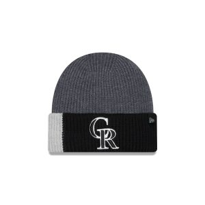 Colorado Rockies Merino Wool Color Block Cuff Knit Hat