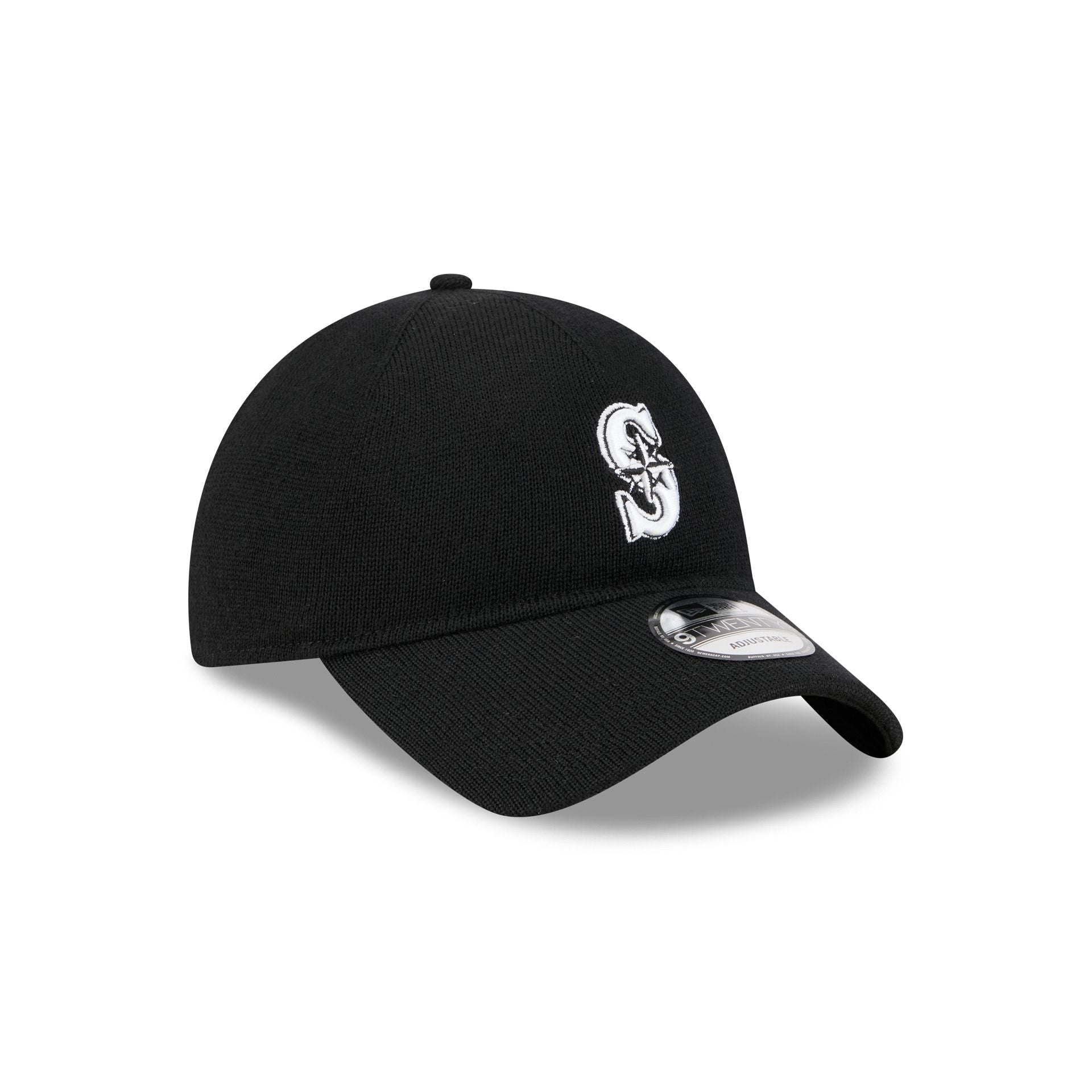 Seattle Mariners Merino Wool Black 9TWENTY Adjustable Hat - Image 3