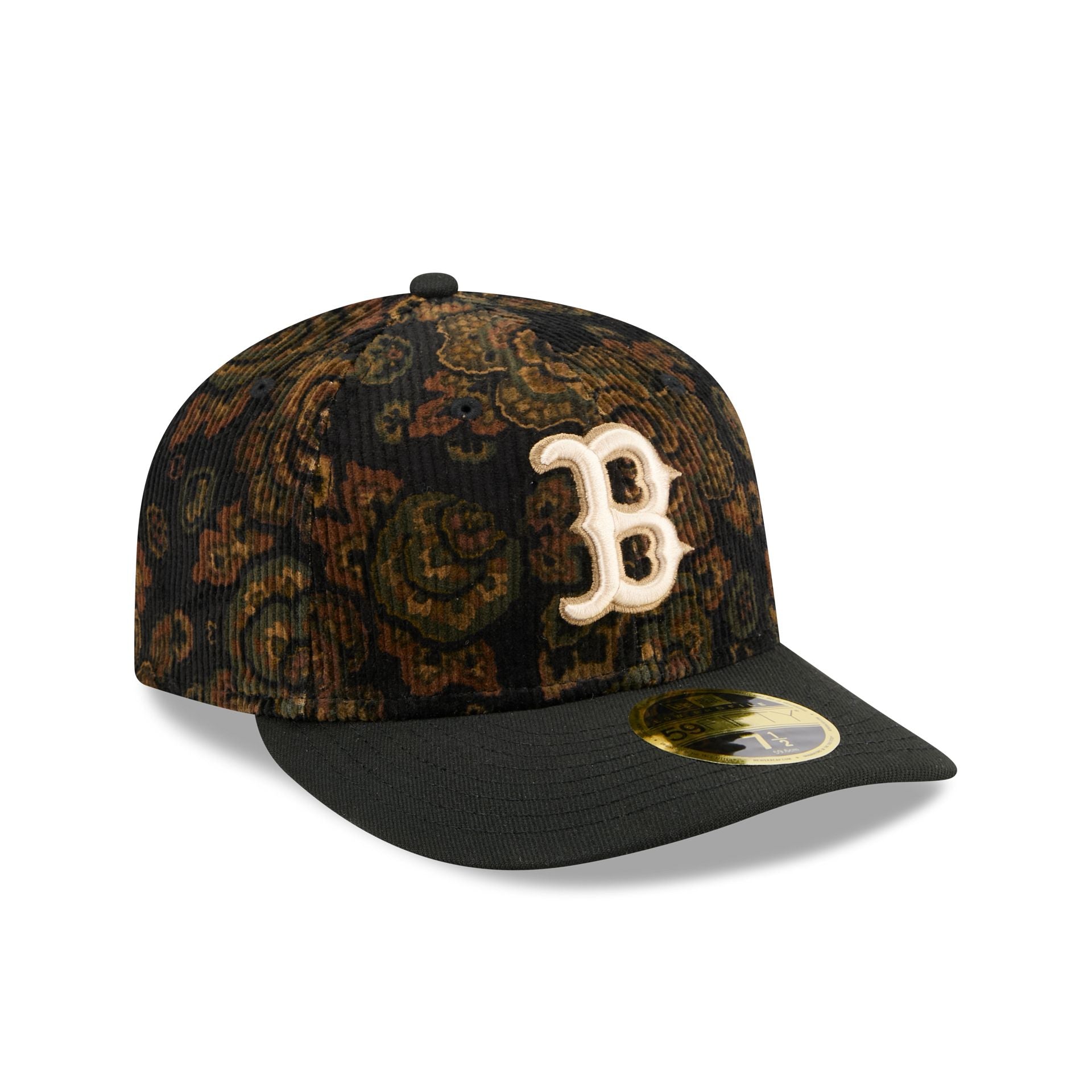 Boston Red Sox Three Looms Floral Cord Low Profile 59FIFTY Fitted Hat - Image 3