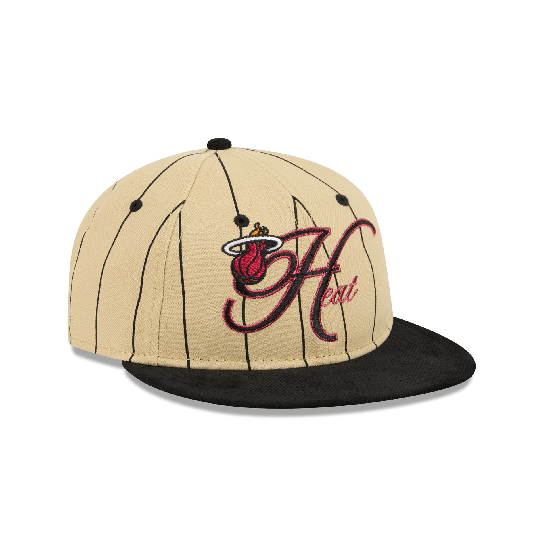 Miami Heat Pinstripe Script Retro Crown 9FIFTY Adjustable Hat - Image 3
