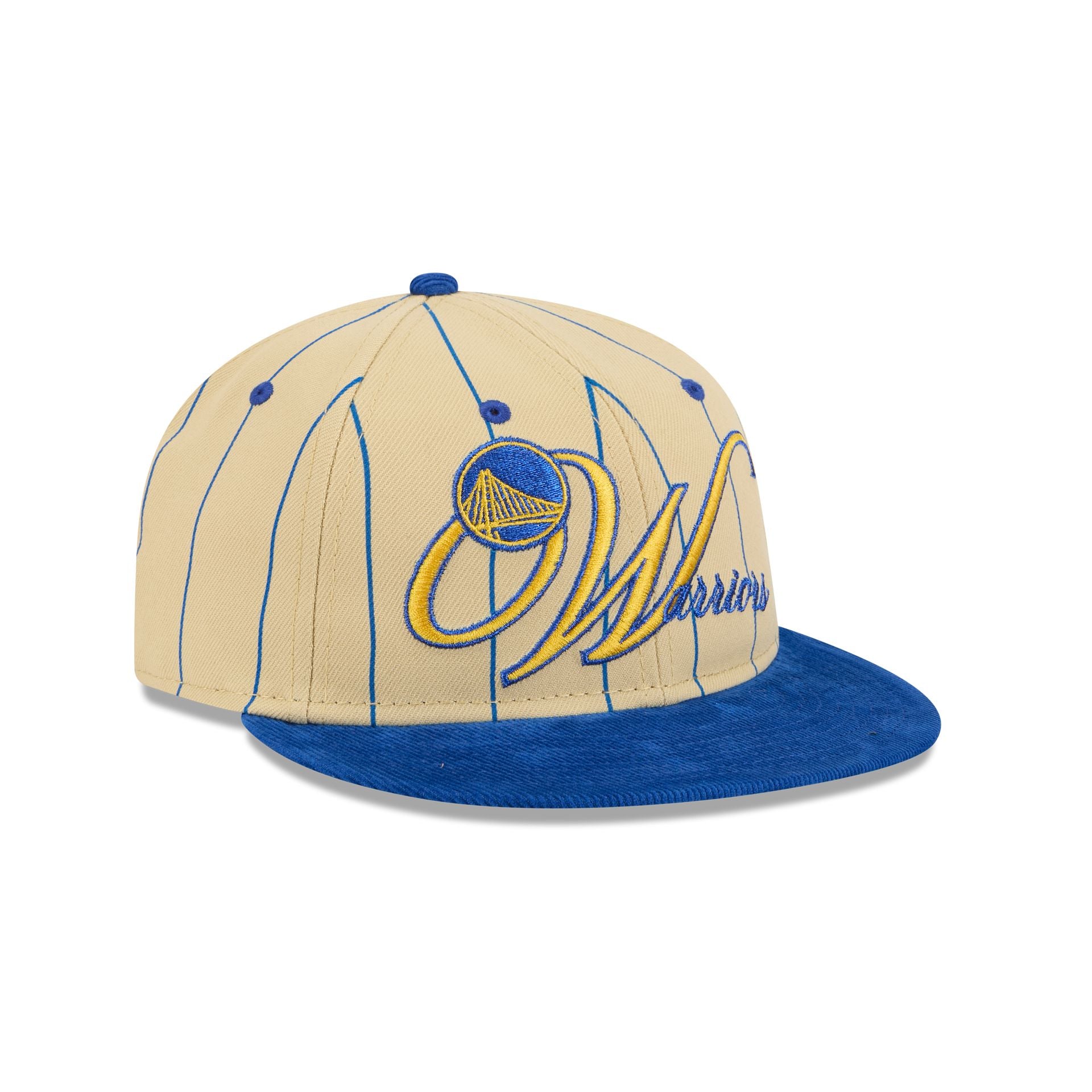 Golden State Warriors Pinstripe Script Retro Crown 9FIFTY Adjustable Hat - Image 3