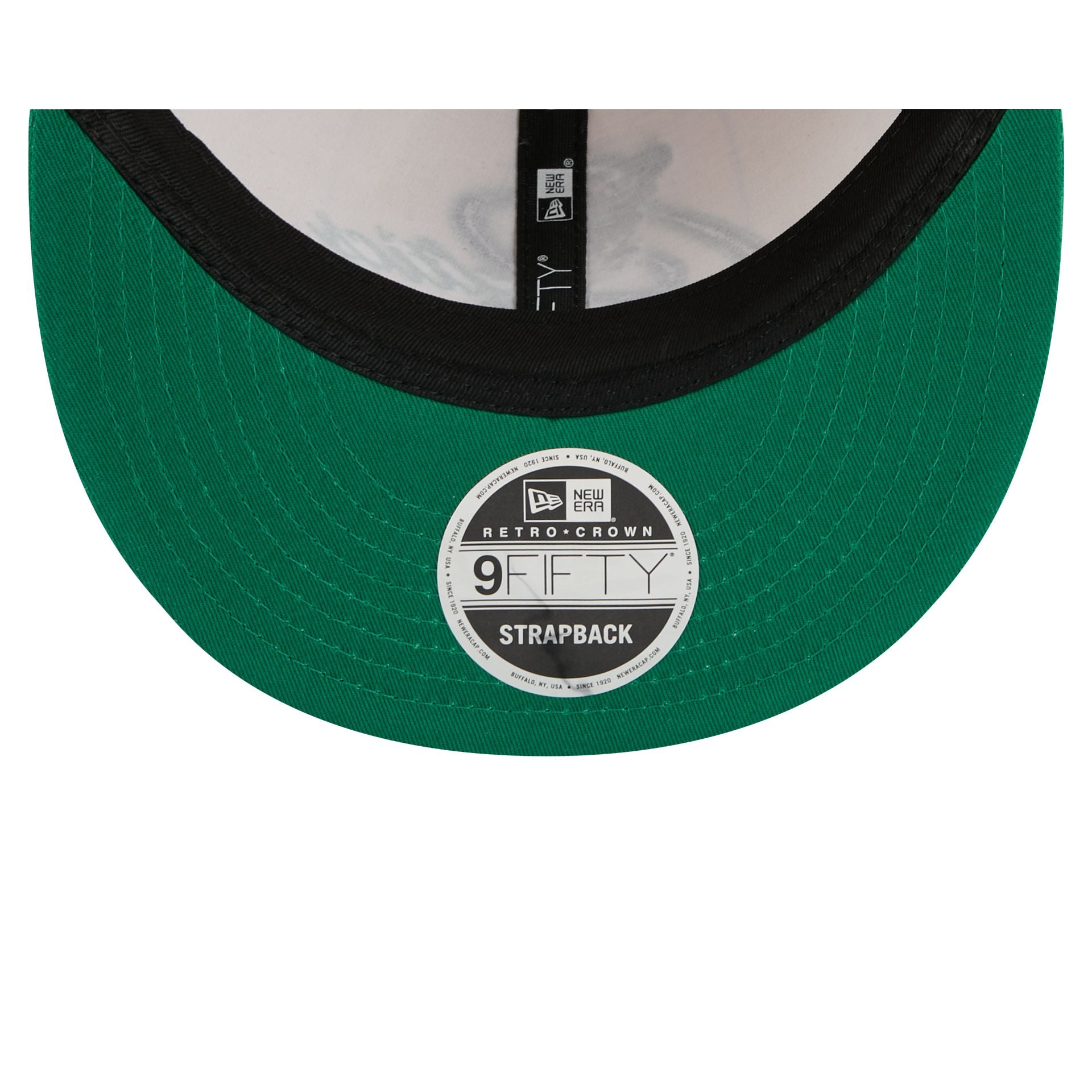 Boston Celtics Pinstripe Script Retro Crown 9FIFTY Adjustable Hat - Image 7