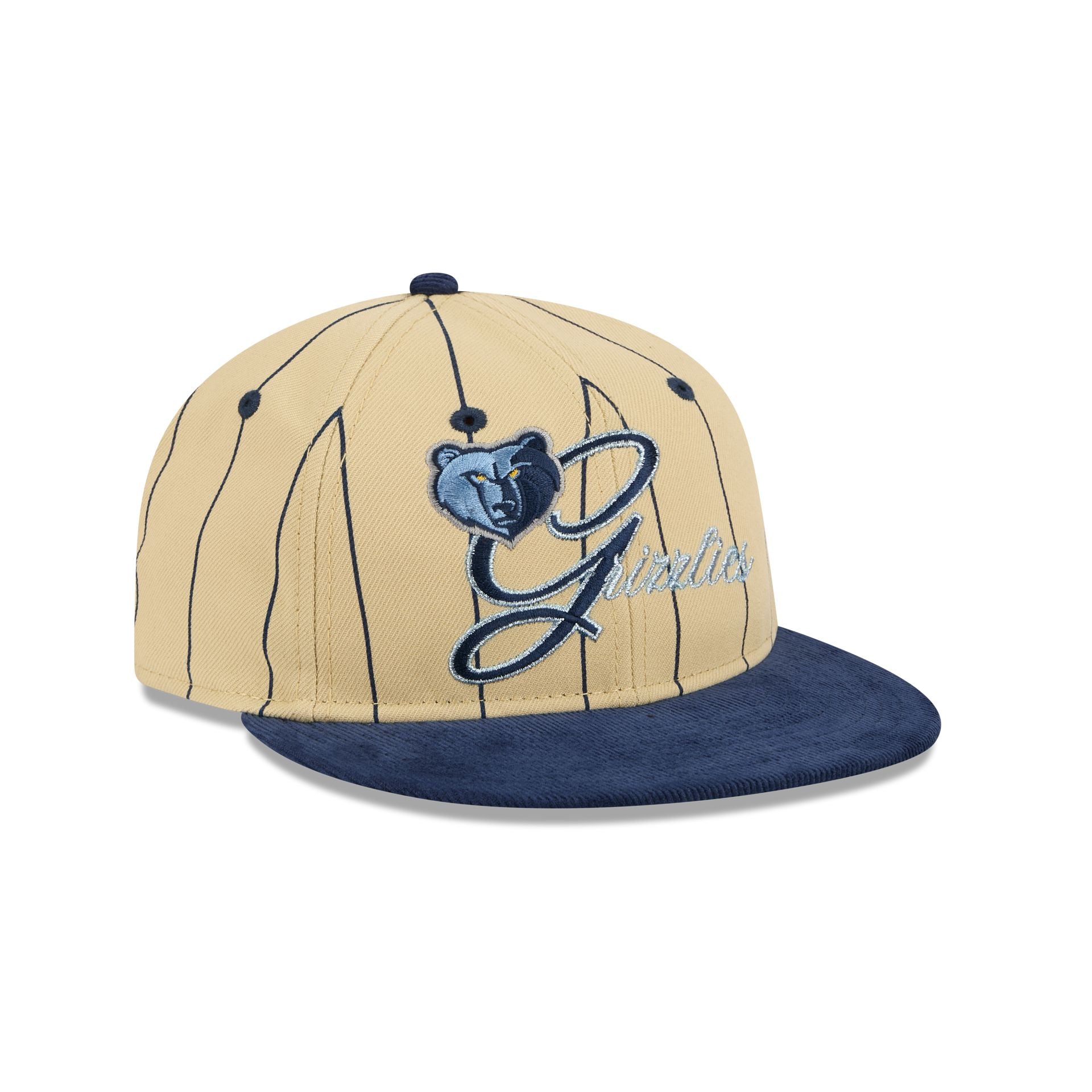 Memphis Grizzlies Pinstripe Script Retro Crown 9FIFTY Adjustable Hat - Image 3