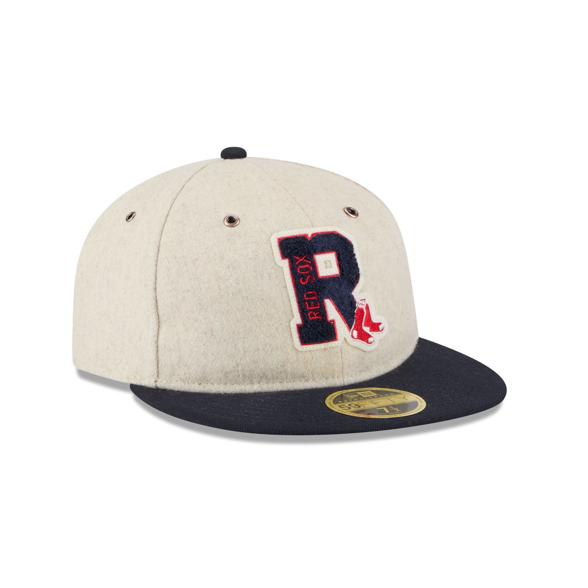 Boston Red Sox Wool Letterman Retro Crown 59FIFTY Fitted Hat - Image 3