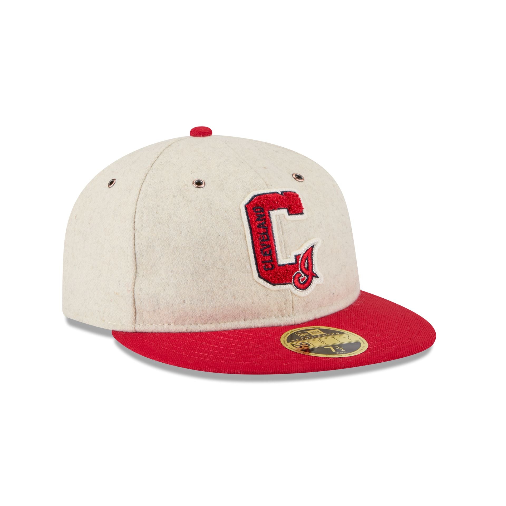 Cleveland Guardians Wool Letterman Retro Crown 59FIFTY Fitted Hat - Image 3