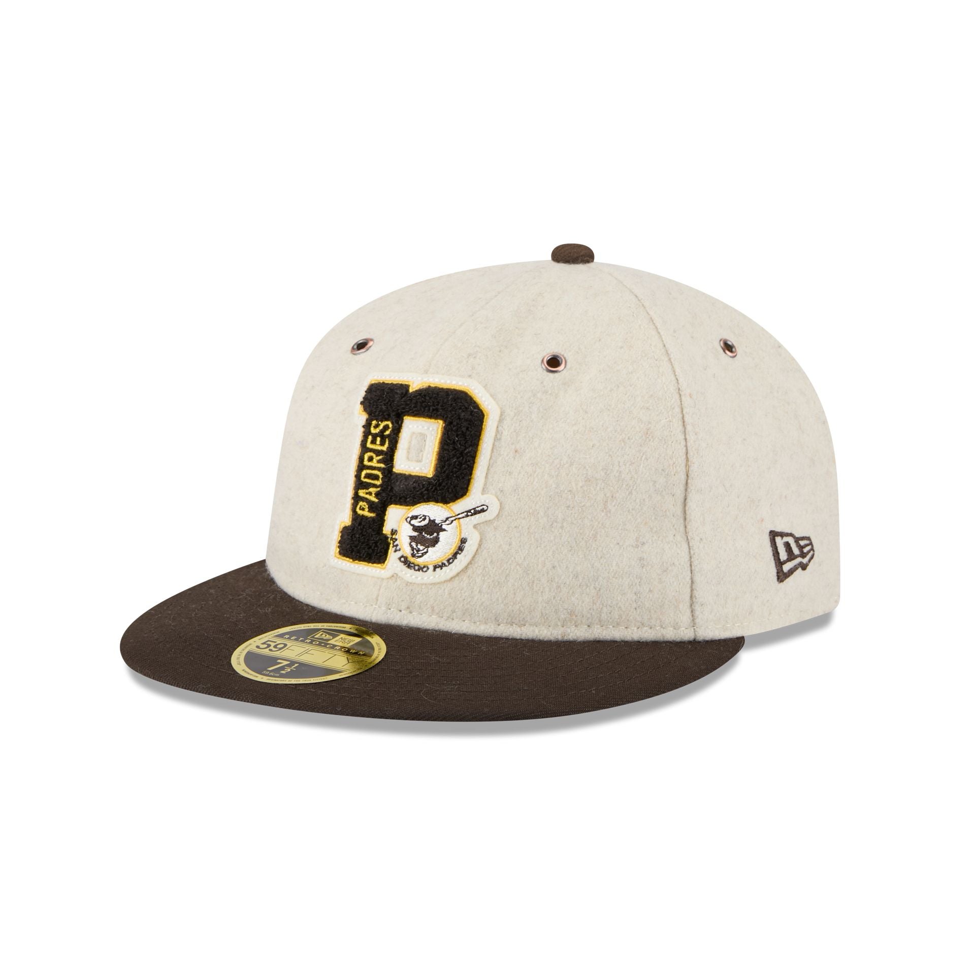 San Diego Padres Wool Letterman Retro Crown 59FIFTY Fitted Hat