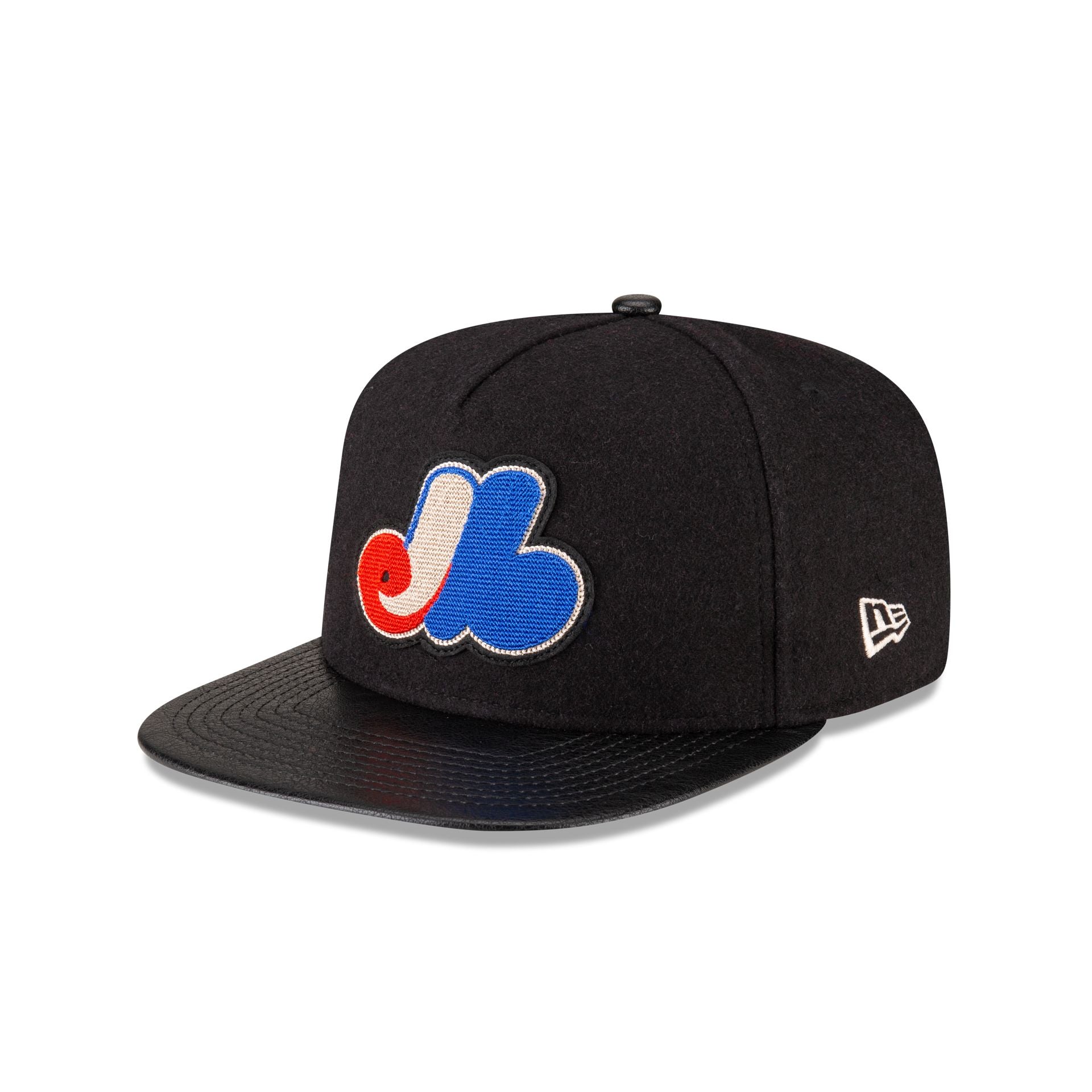 Montreal Expos Wool Letterman 9FIFTY A-Frame Snapback Hat - Image 3