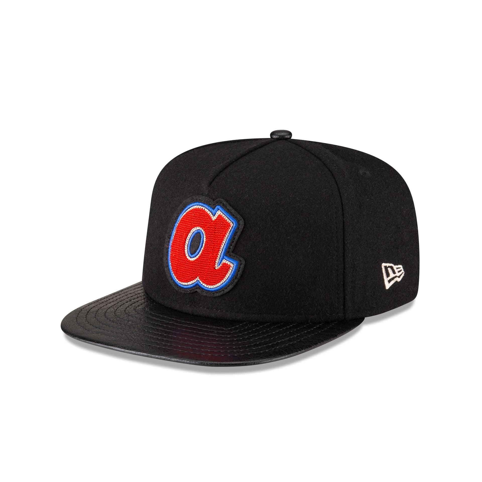 Atlanta Braves Wool Letterman 9FIFTY A-Frame Snapback Hat - Image 3
